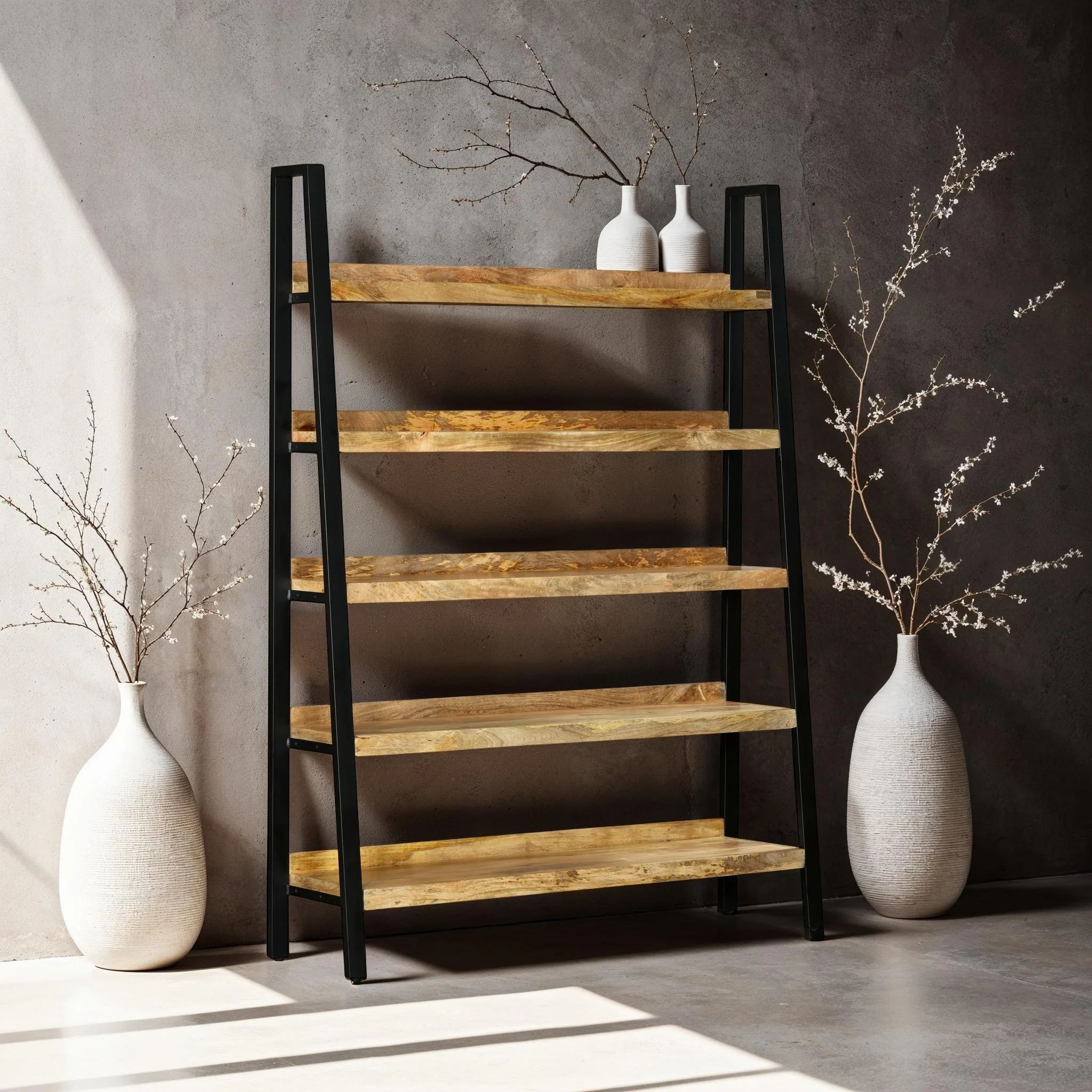 ALEX Étagère échelle bois massif 5 niveaux - Image 12