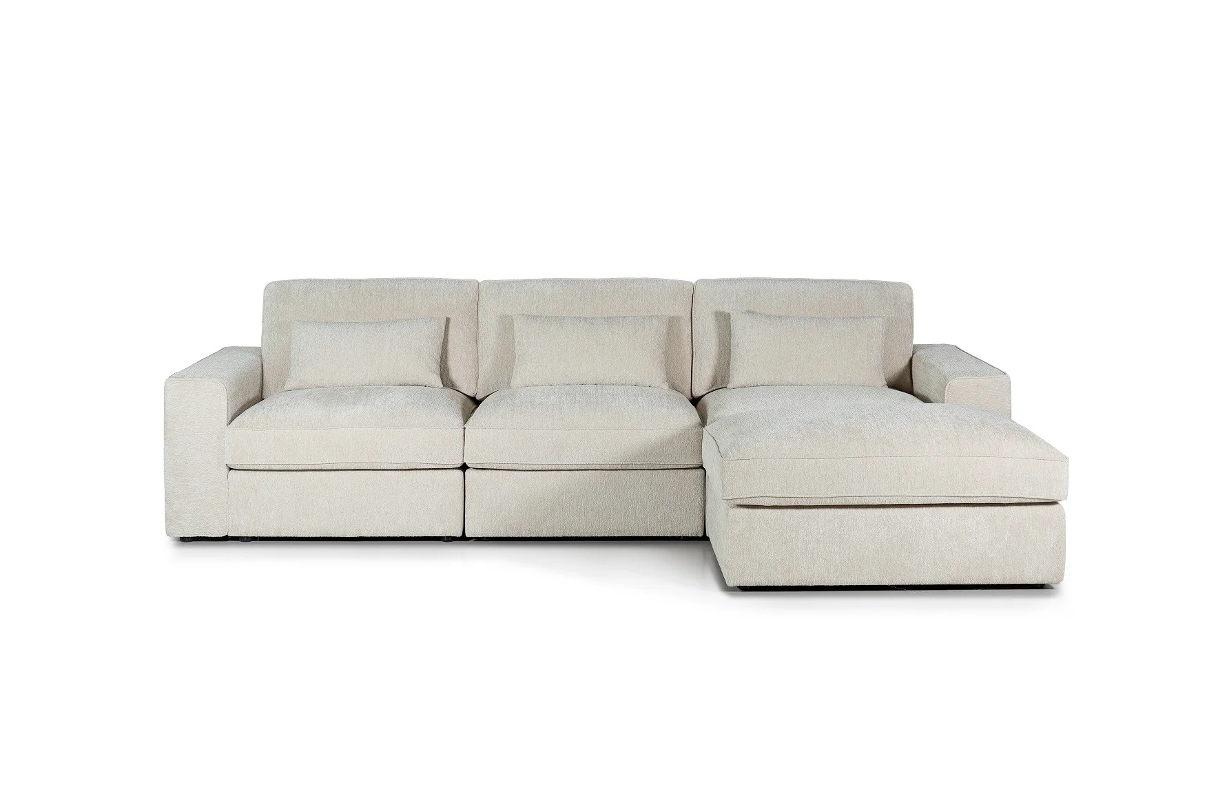 Canapé angle en tissu réversible (pouf inclus)  marque ZOLI99, 305x94xH90CM - GINO - Image 3