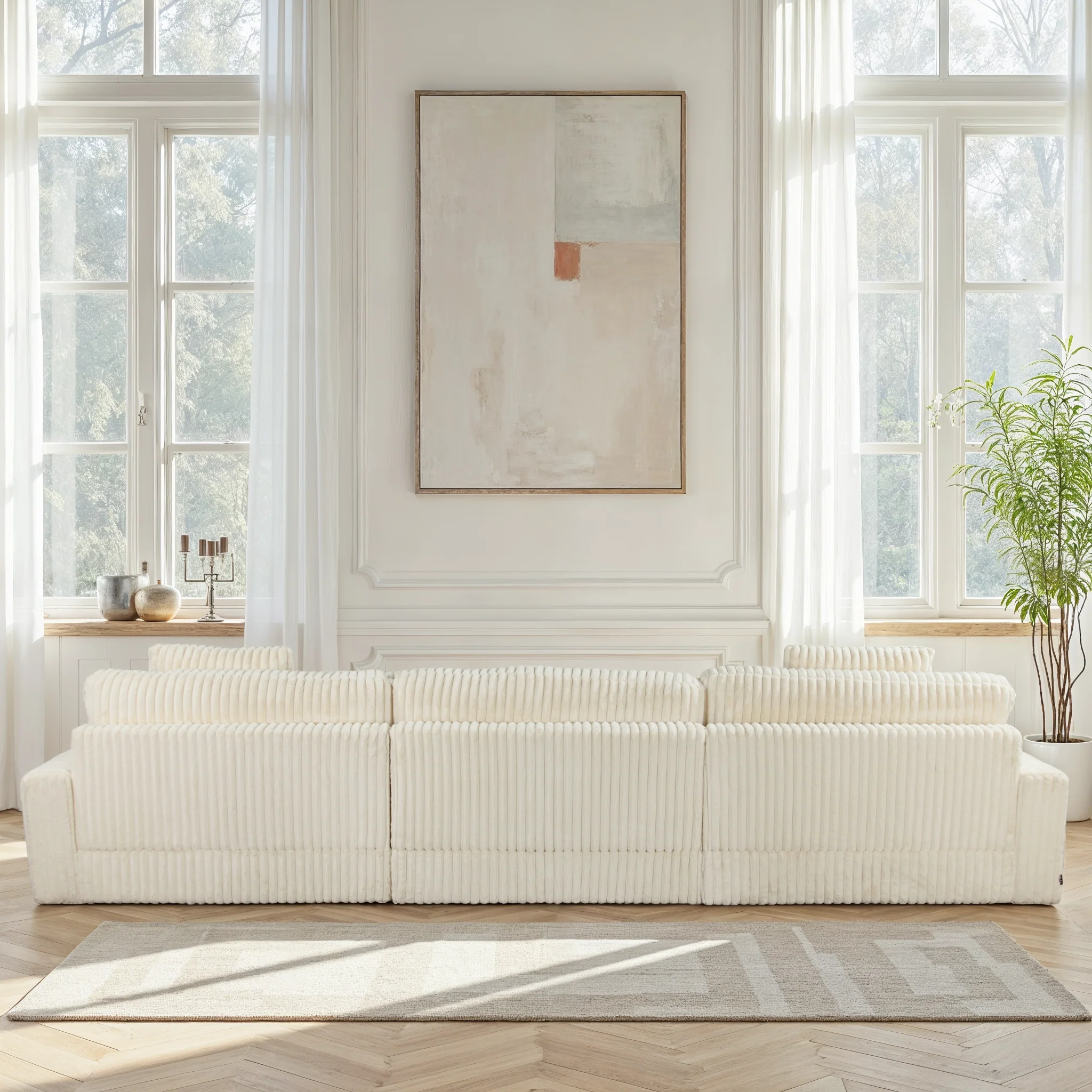 Canapé angle velours réversible tissu doux - VITO - Image 17