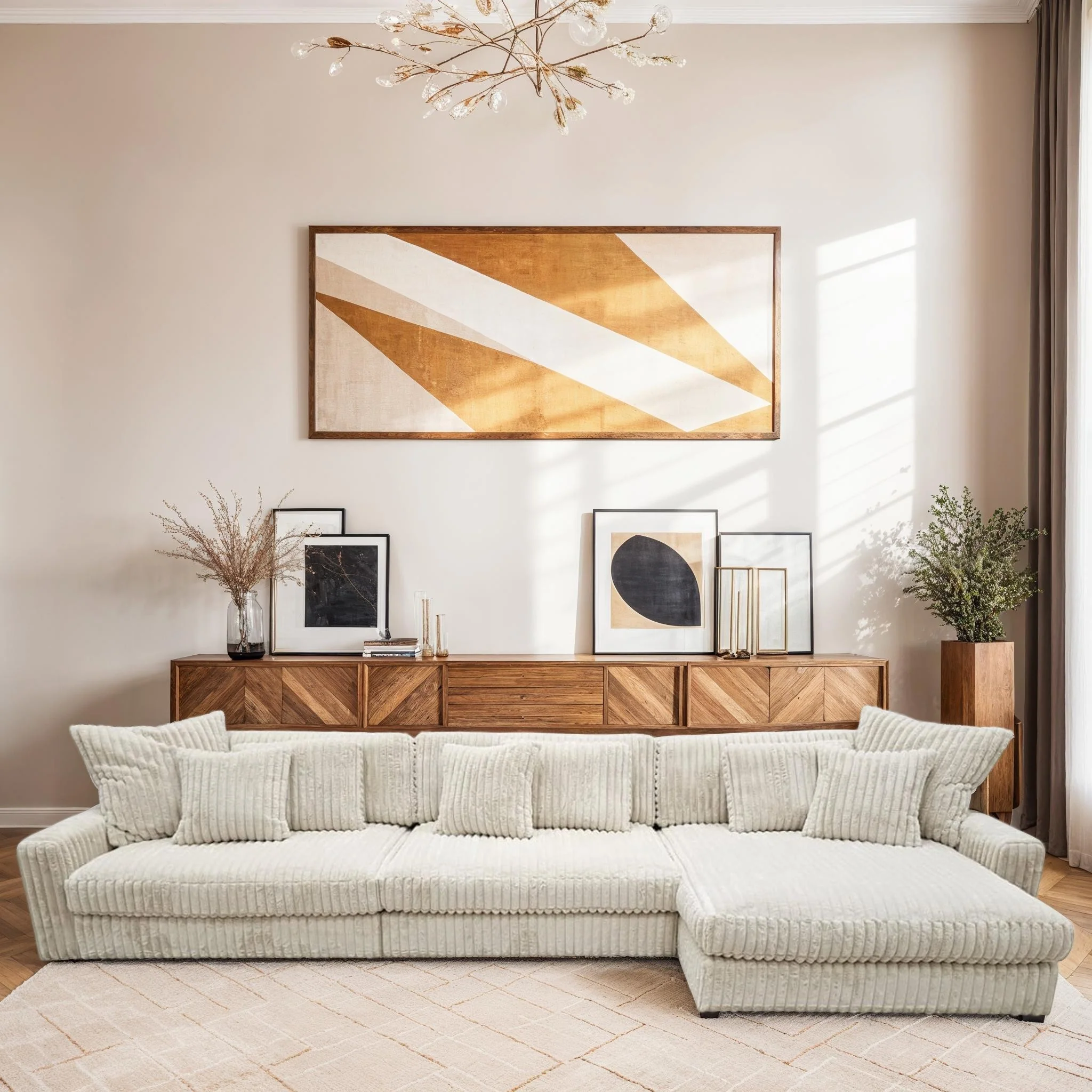 Canapé angle velours réversible tissu doux - VITO - Image 38