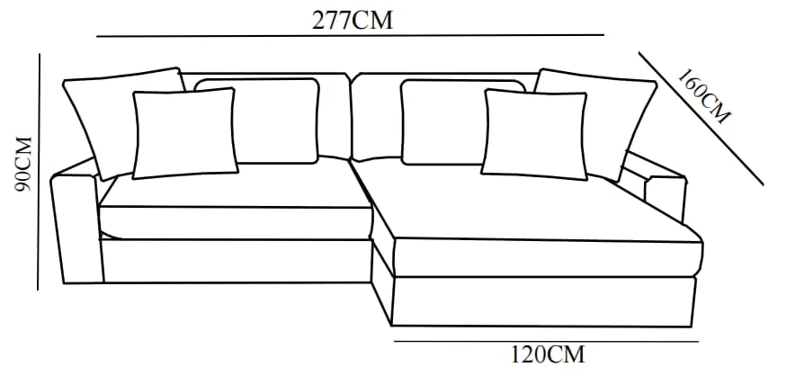 Canapé angle velours réversible tissu doux - VITO - Image 42