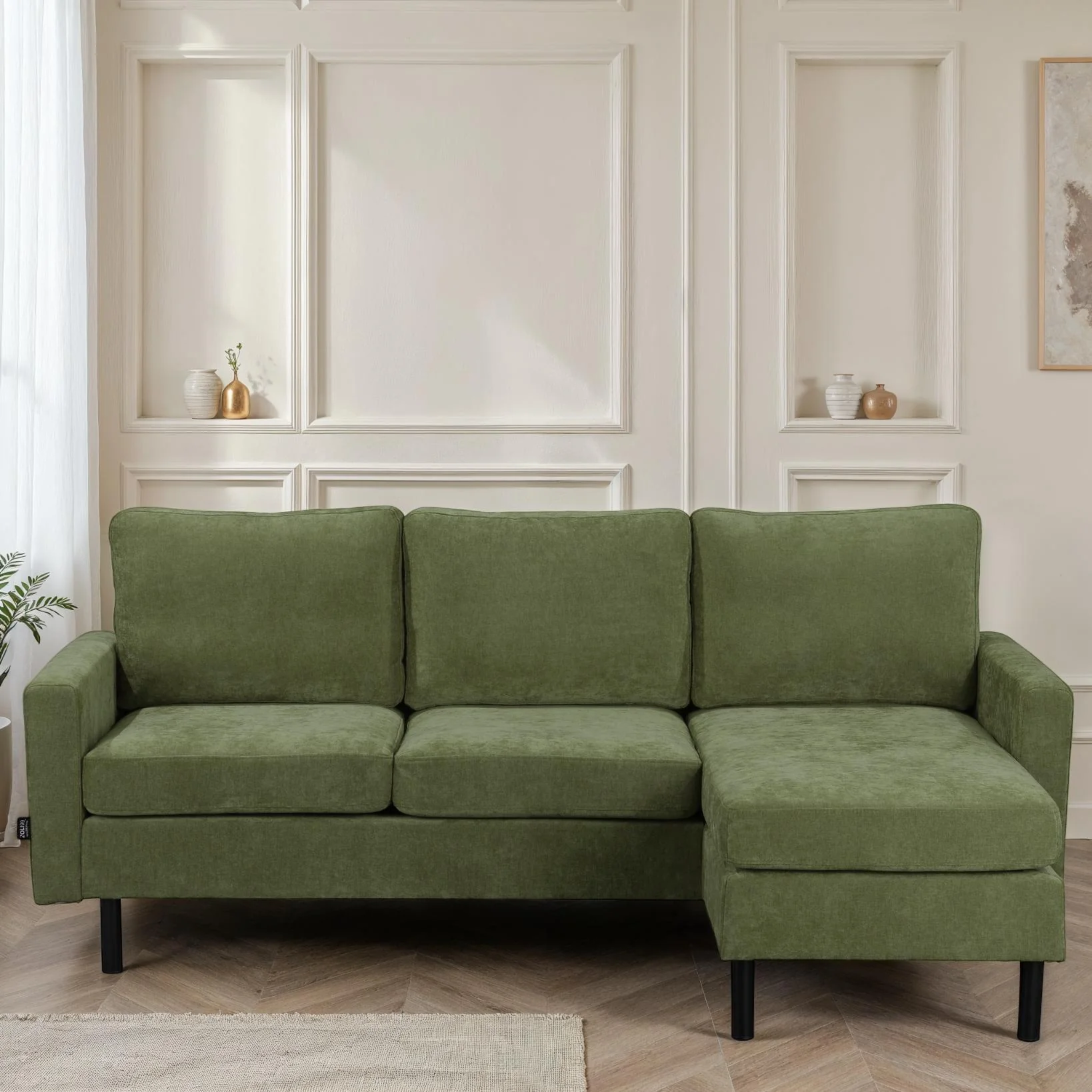 Canapé d'angle compact 3 places 200x135x80cm réversible - RIB - Image 11