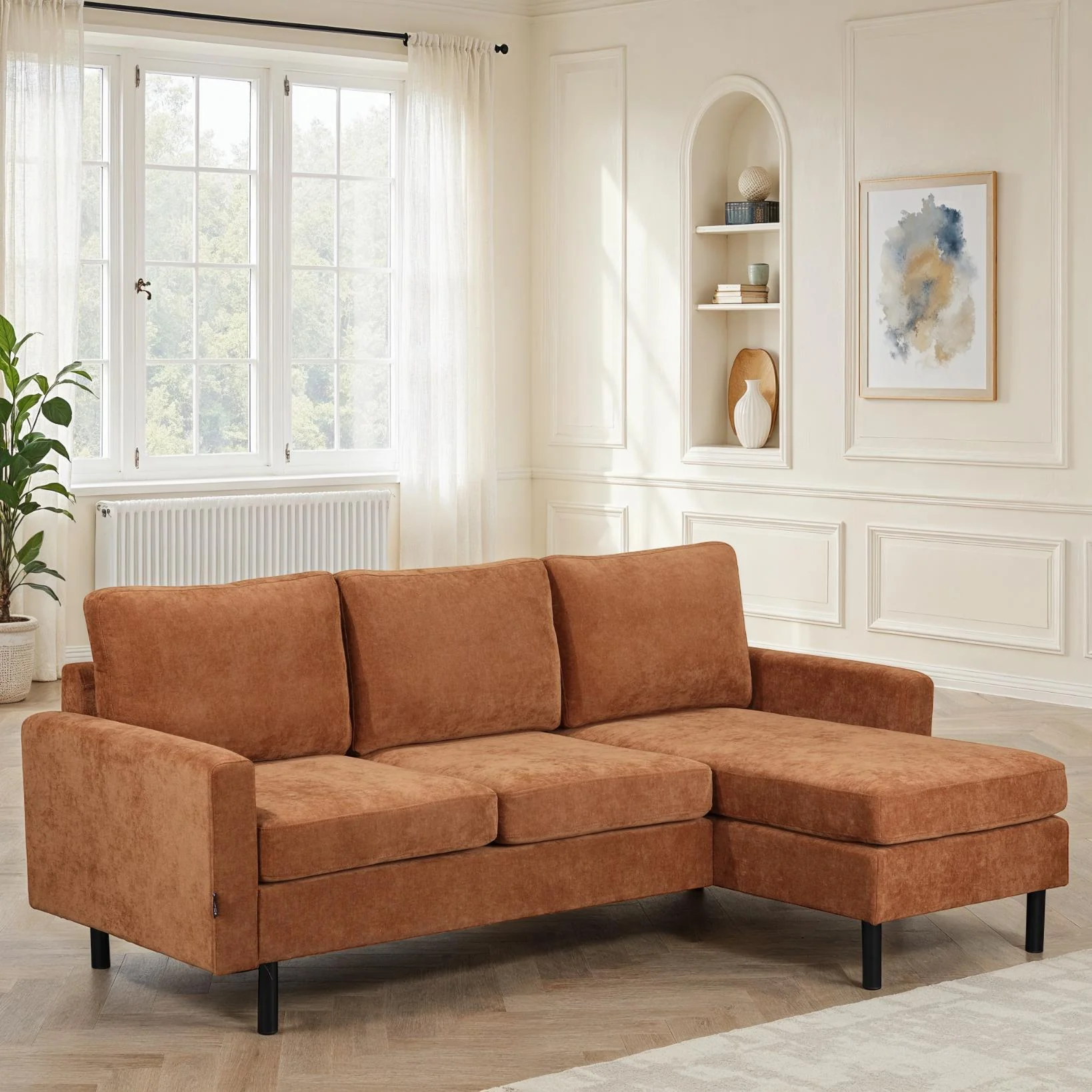 Canapé d'angle compact 3 places 200x135x80cm réversible - RIB - Image 13