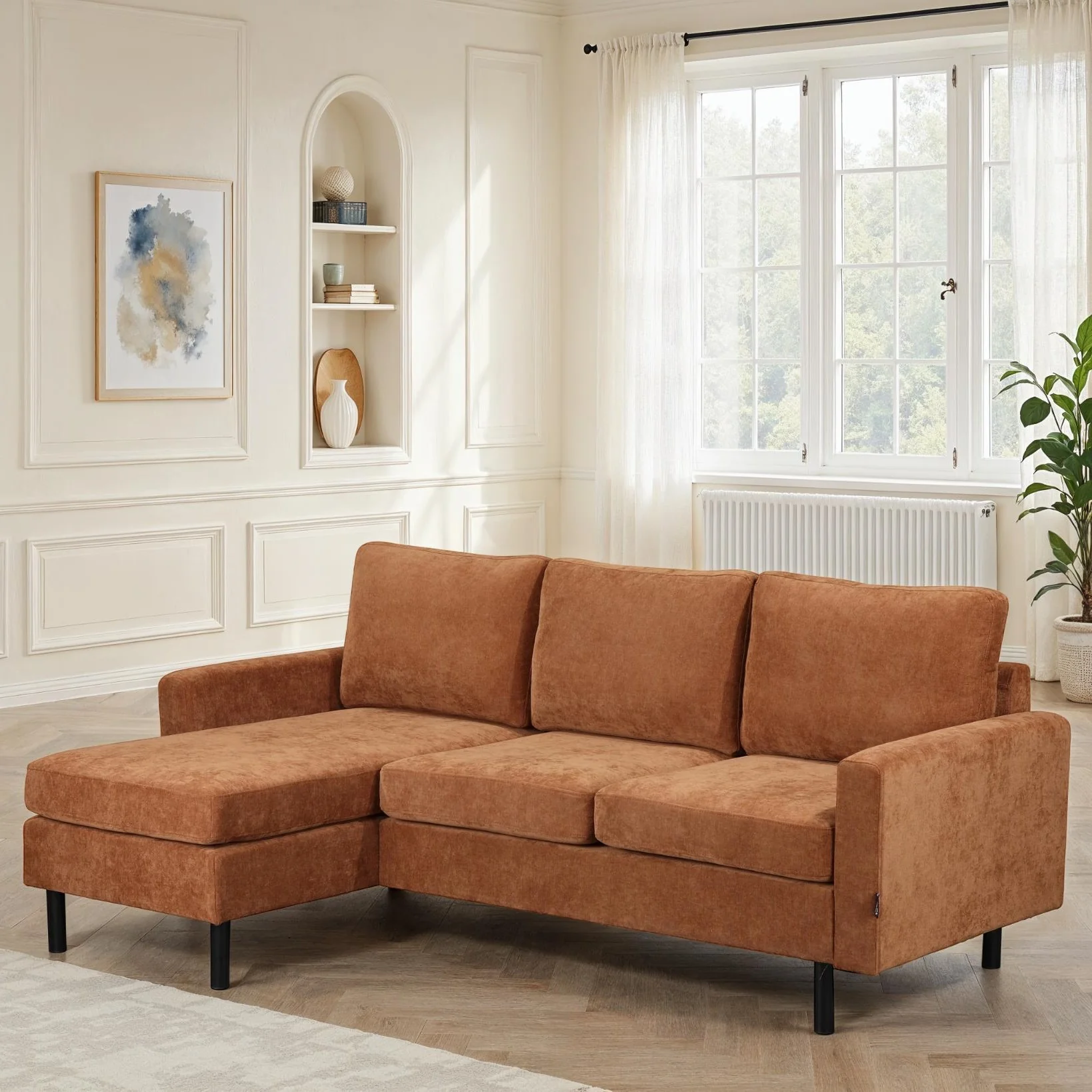 Canapé d'angle compact 3 places 200x135x80cm réversible - RIB - Image 14