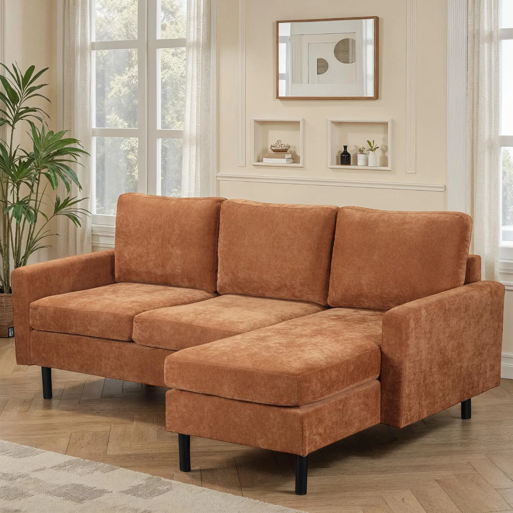 Canapé d'angle compact 3 places 200x135x80cm réversible - RIB - Image 15