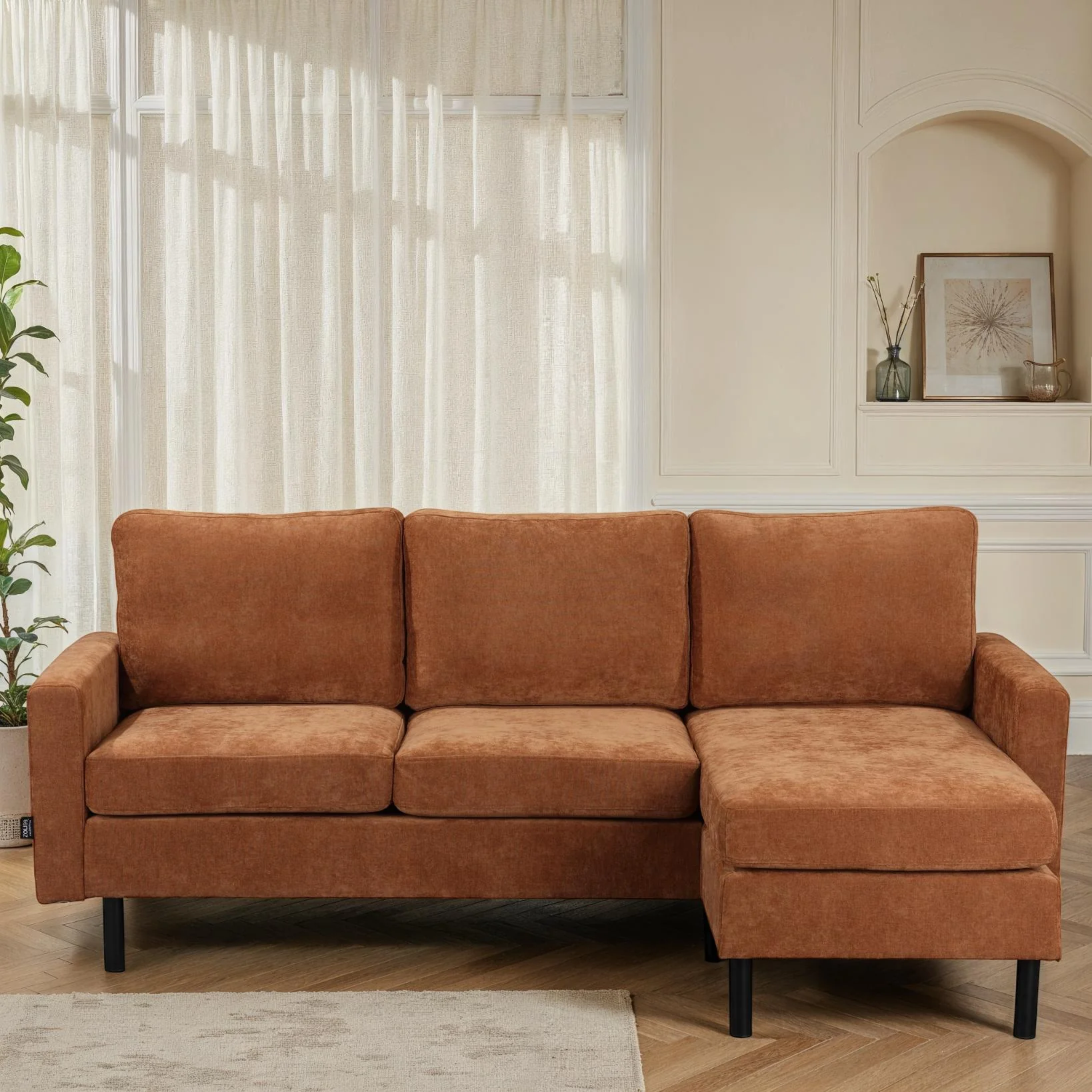 Canapé d'angle compact 3 places 200x135x80cm réversible - RIB - Image 16