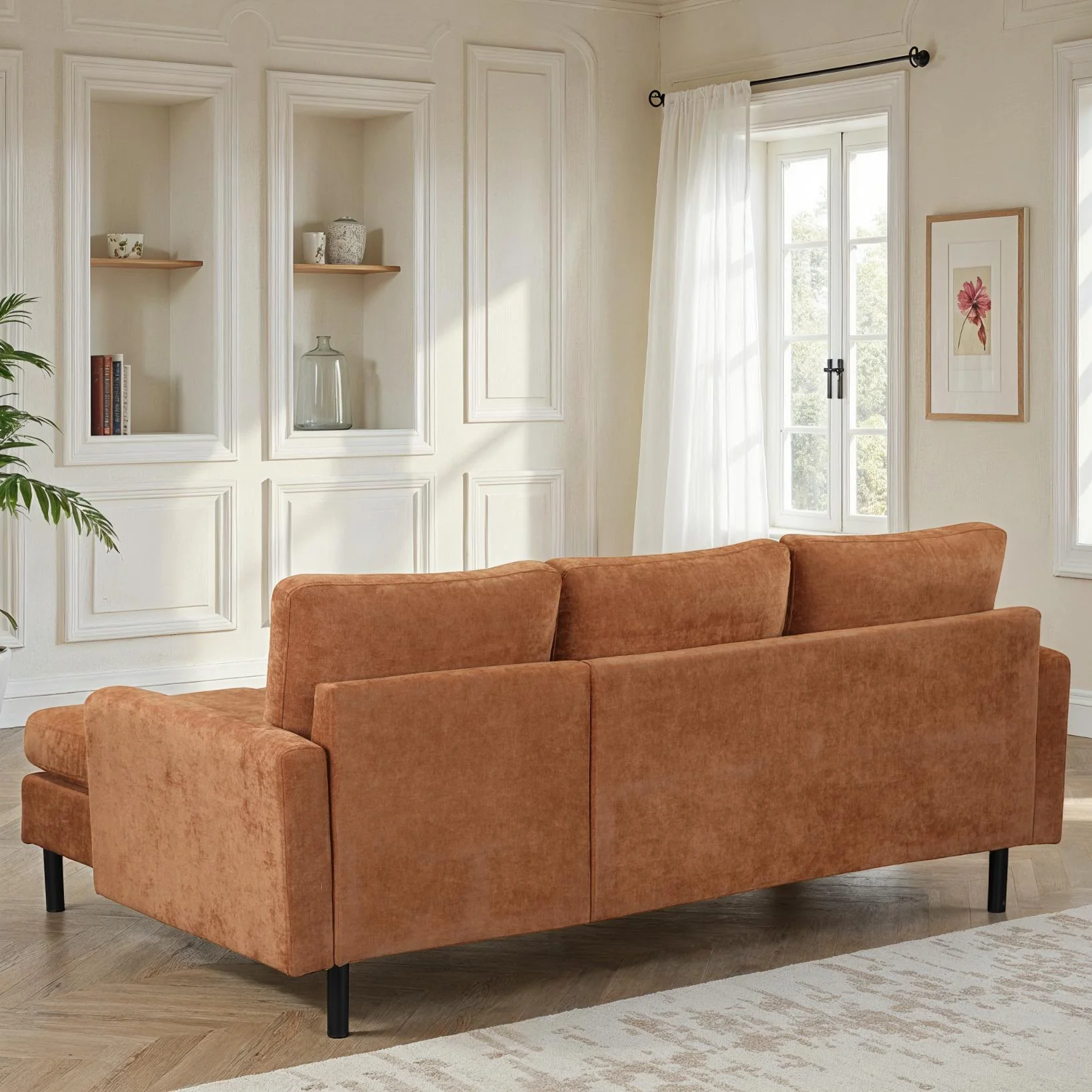 Canapé d'angle compact 3 places 200x135x80cm réversible - RIB - Image 17