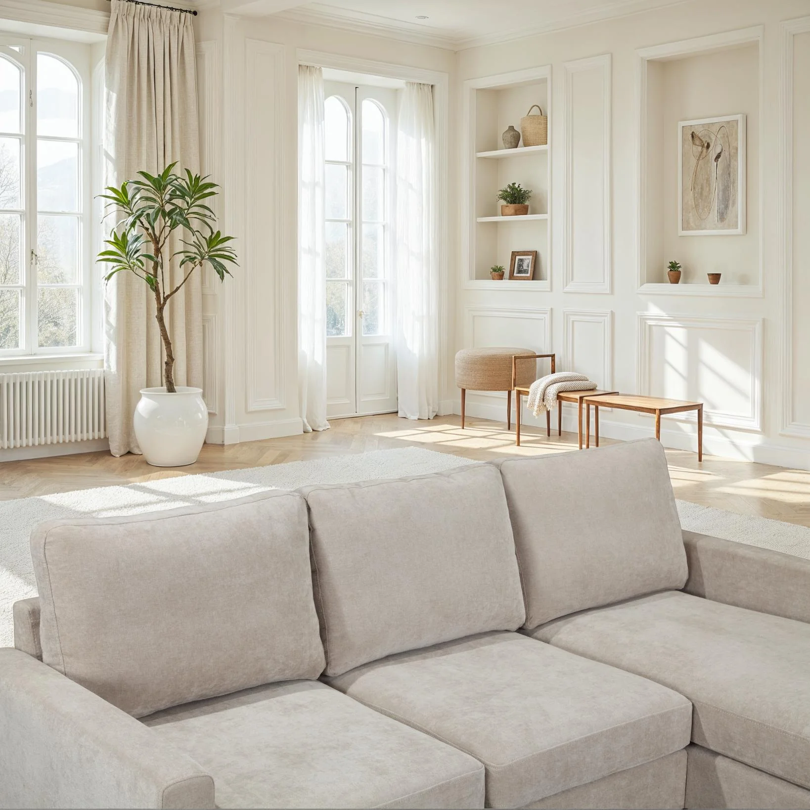 Canapé d'angle compact 3 places 200x135x80cm réversible - RIB - Image 7