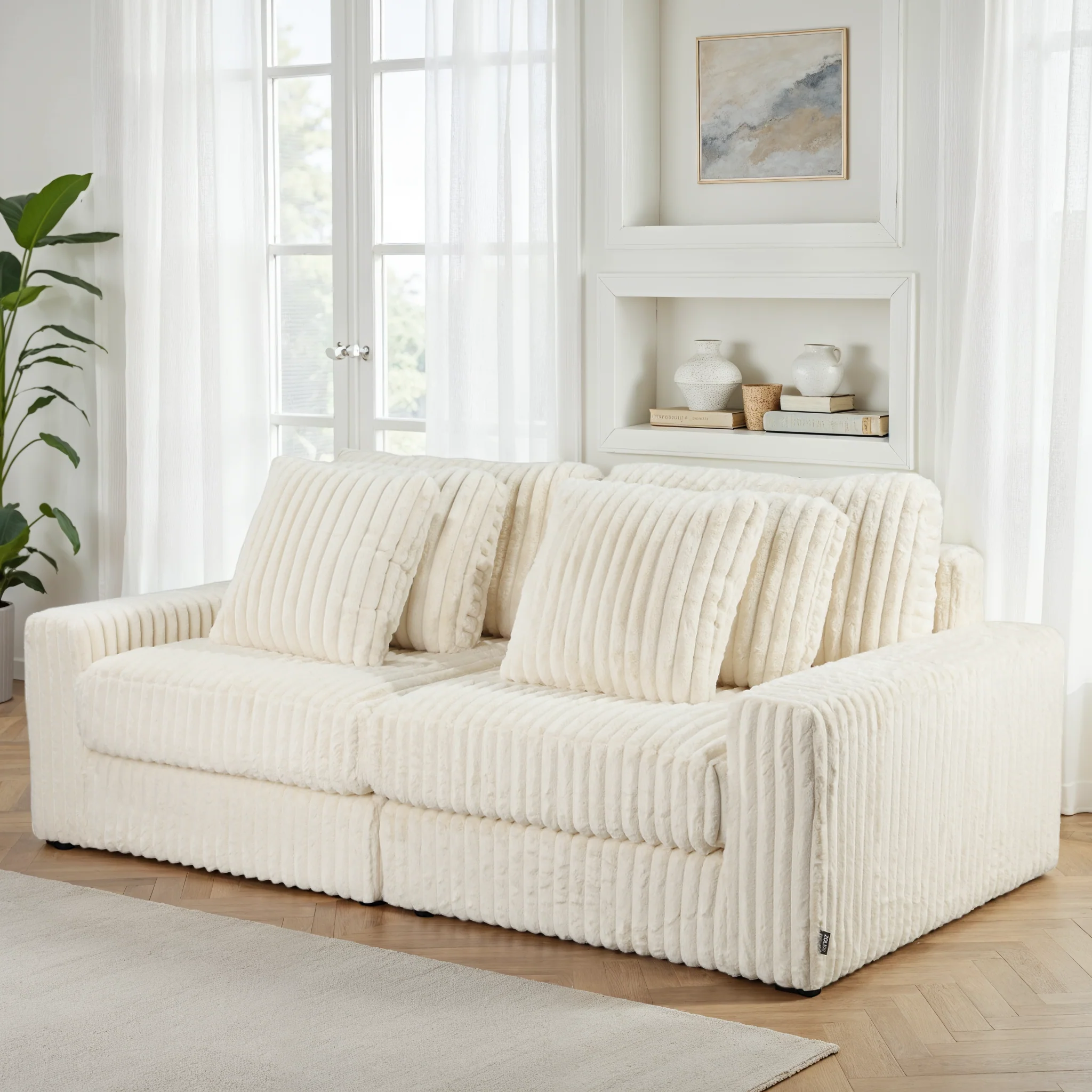 Canapé en tissu, H82CM - VITO - Image 13