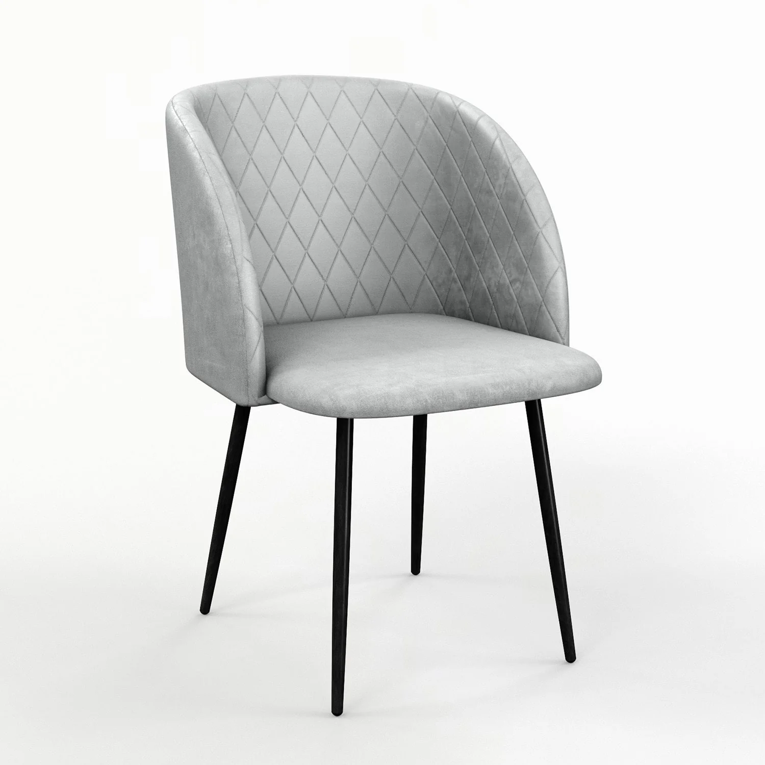 Chaise de salle à manger capitonnée tissu anti-tache-HESTER - Image 21