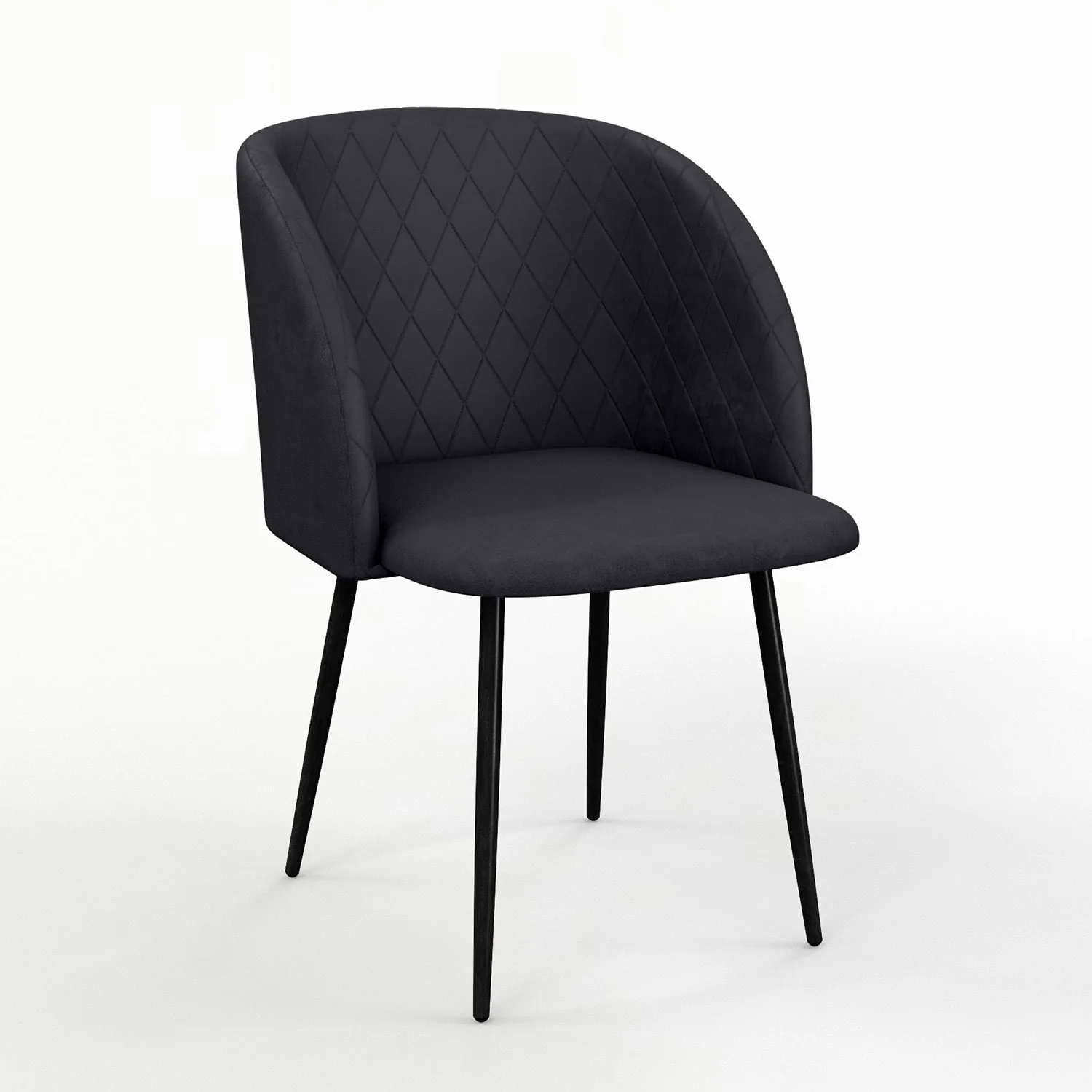 Chaise de salle à manger capitonnée tissu anti-tache-HESTER - Image 3