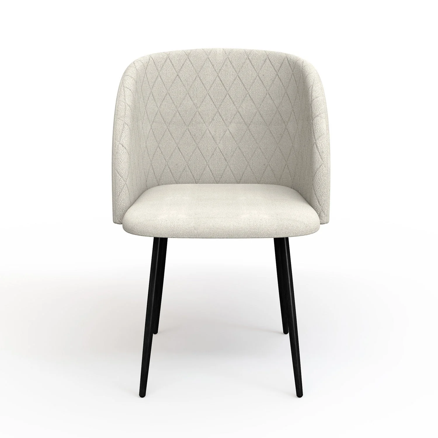 Chaise de salle à manger capitonnée tissu anti-tache-HESTER - Image 37