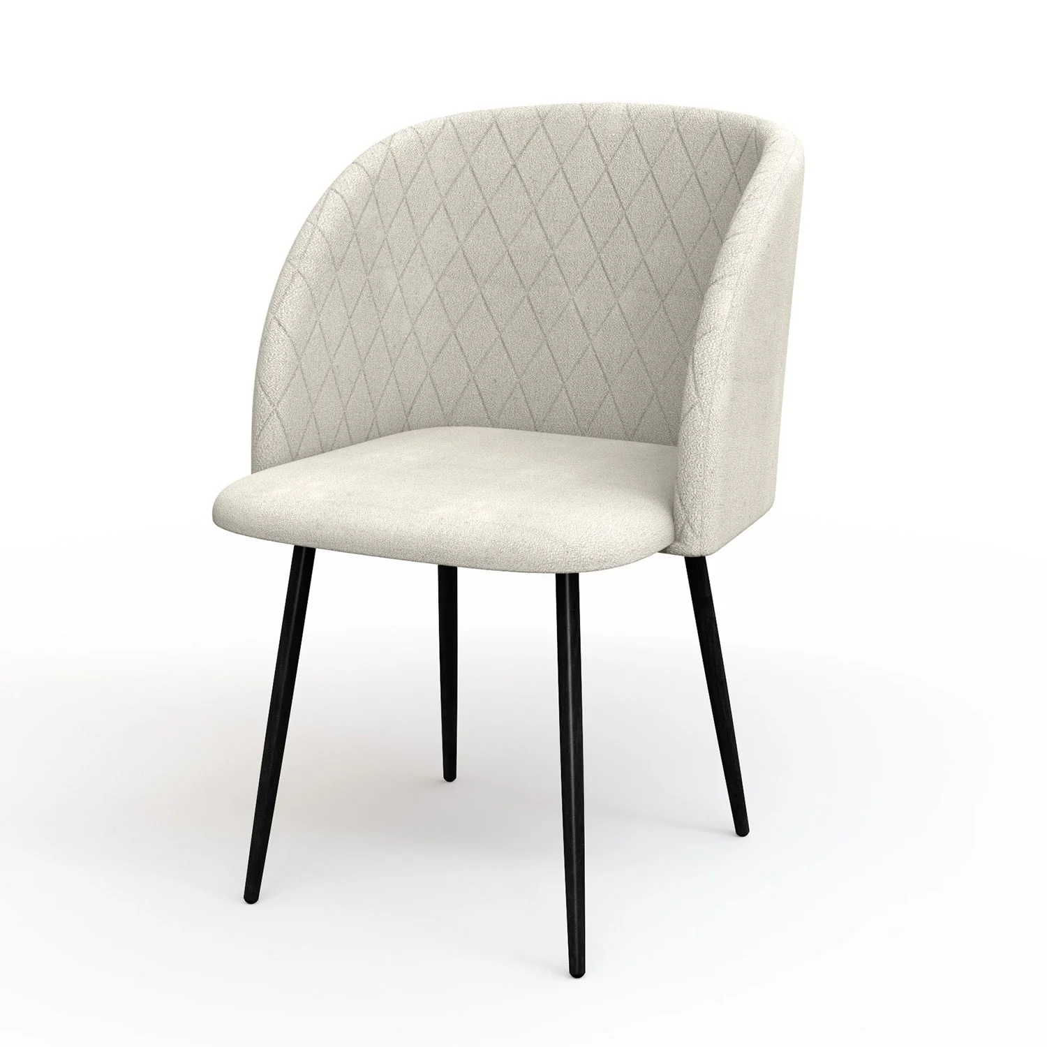 Chaise de salle à manger capitonnée tissu anti-tache-HESTER - Image 38