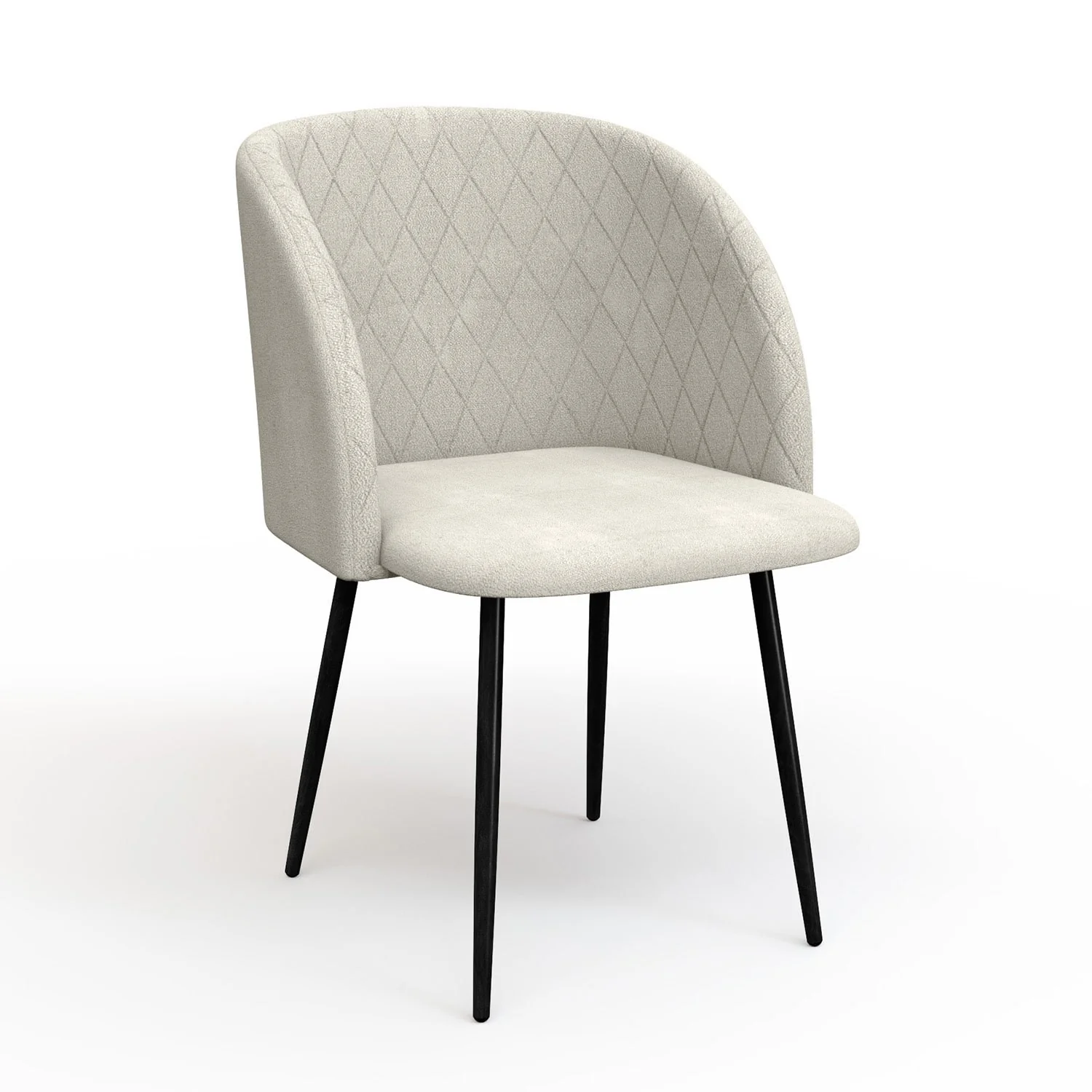 Chaise de salle à manger capitonnée tissu anti-tache-HESTER - Image 39