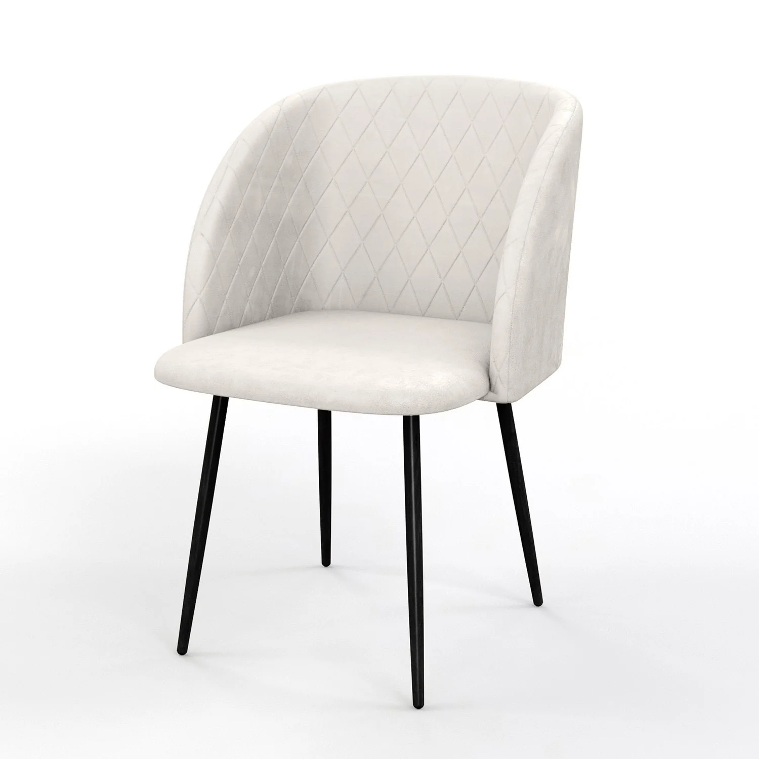 Chaise de salle à manger capitonnée tissu anti-tache-HESTER - Image 43