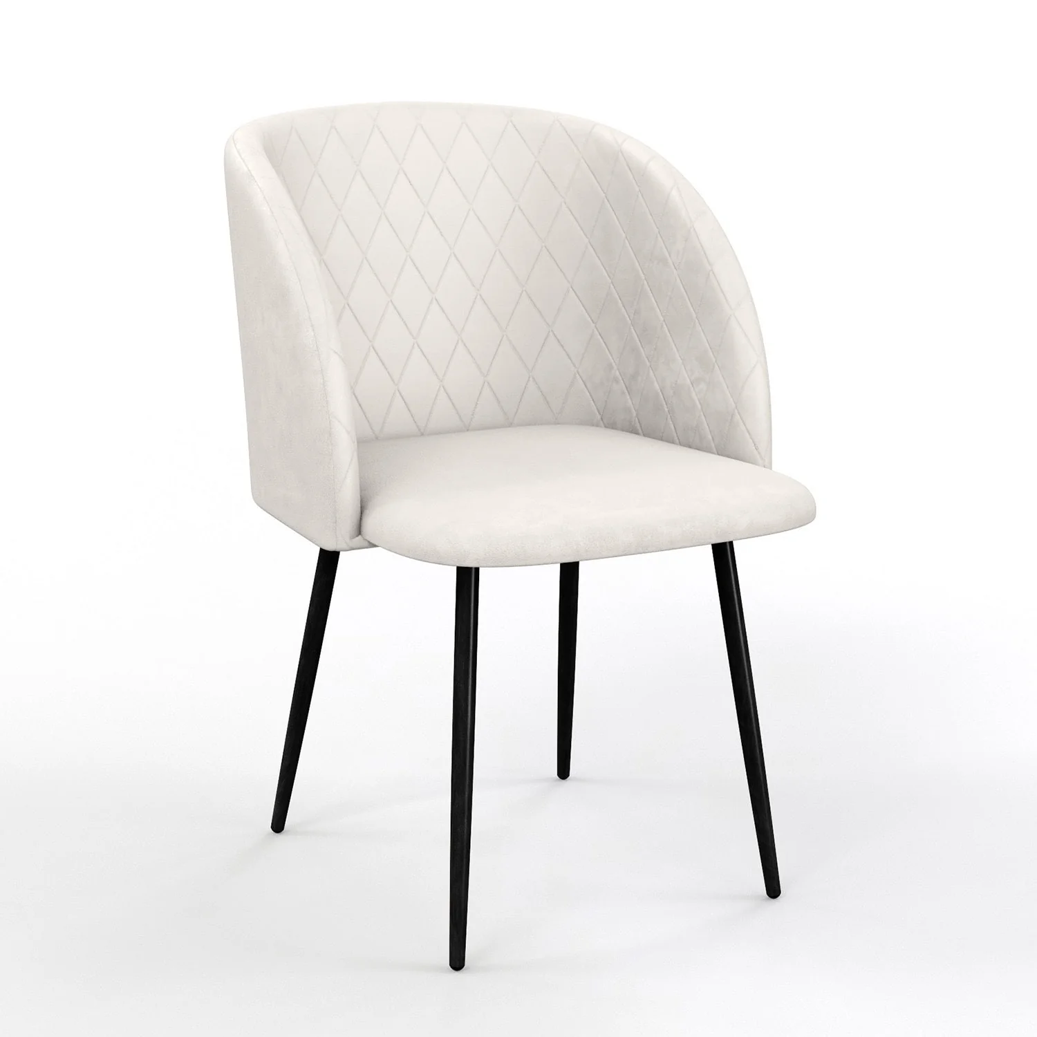 Chaise de salle à manger capitonnée tissu anti-tache-HESTER - Image 45