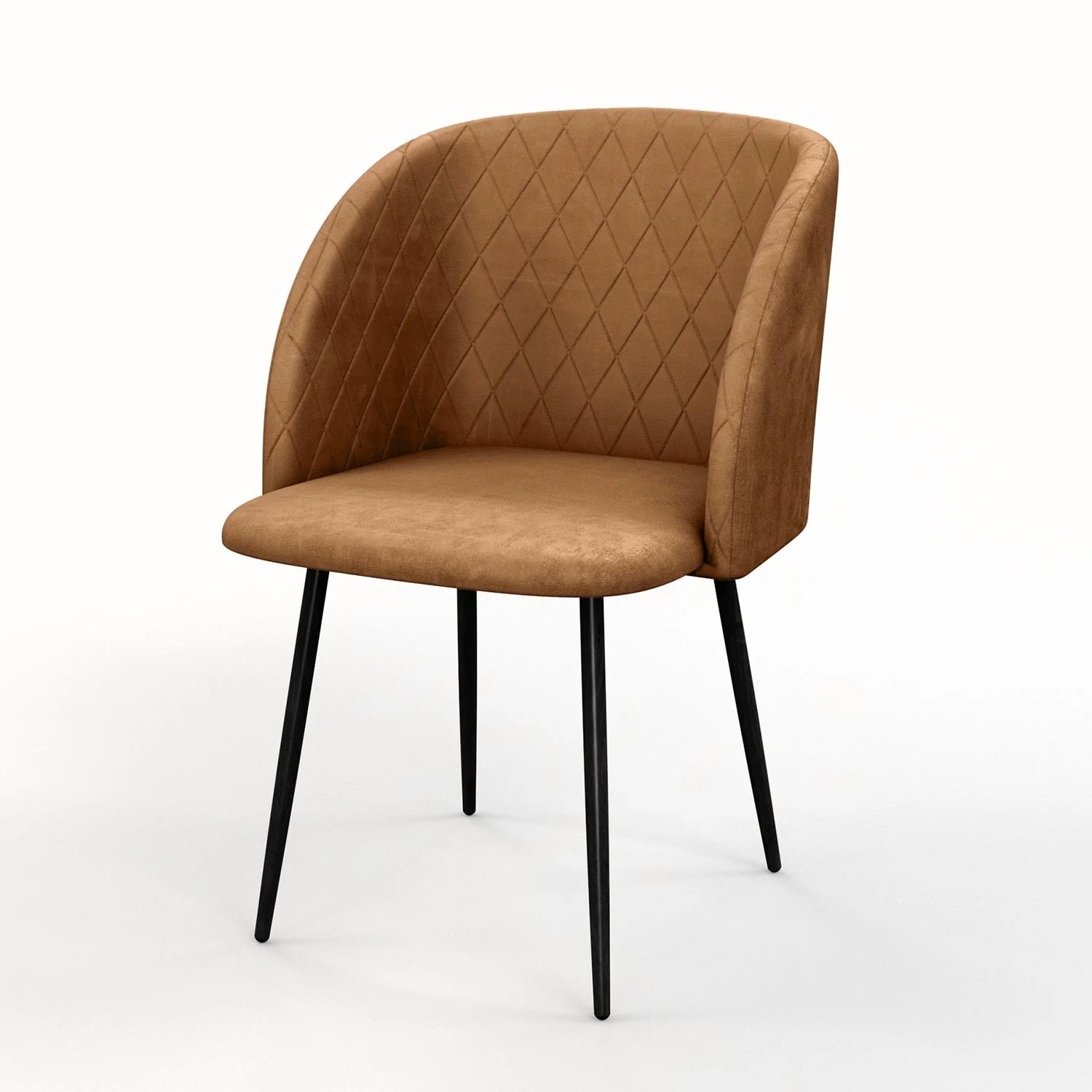 Chaise de salle à manger capitonnée tissu anti-tache-HESTER - Image 7