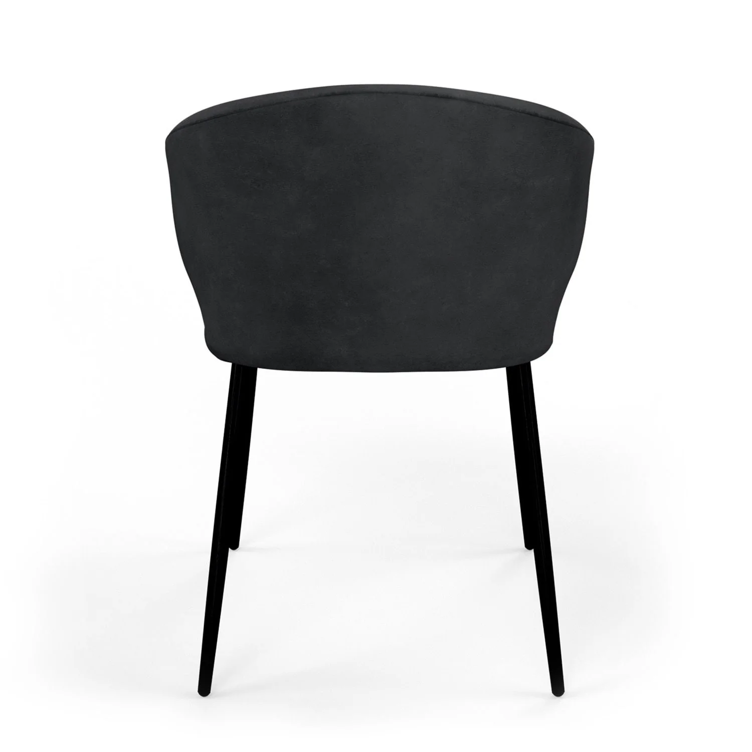 Chaise en tissu pieds noirs, 60x50xH80 cm - FIDJI - Image 11