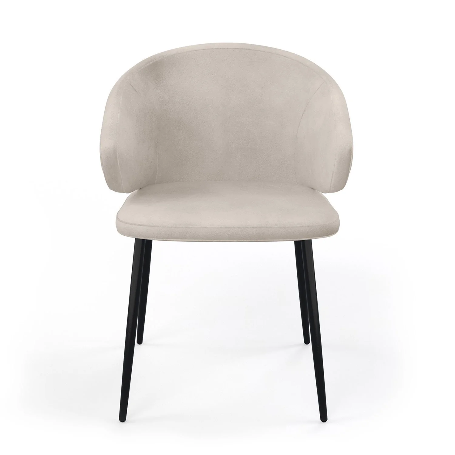 Chaise en tissu pieds noirs, 60x50xH80 cm - FIDJI - Image 14