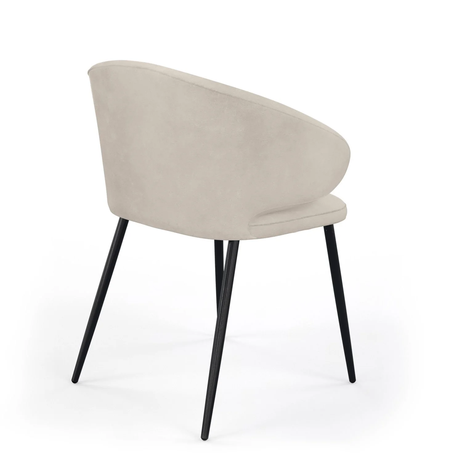 Chaise en tissu pieds noirs, 60x50xH80 cm - FIDJI - Image 16