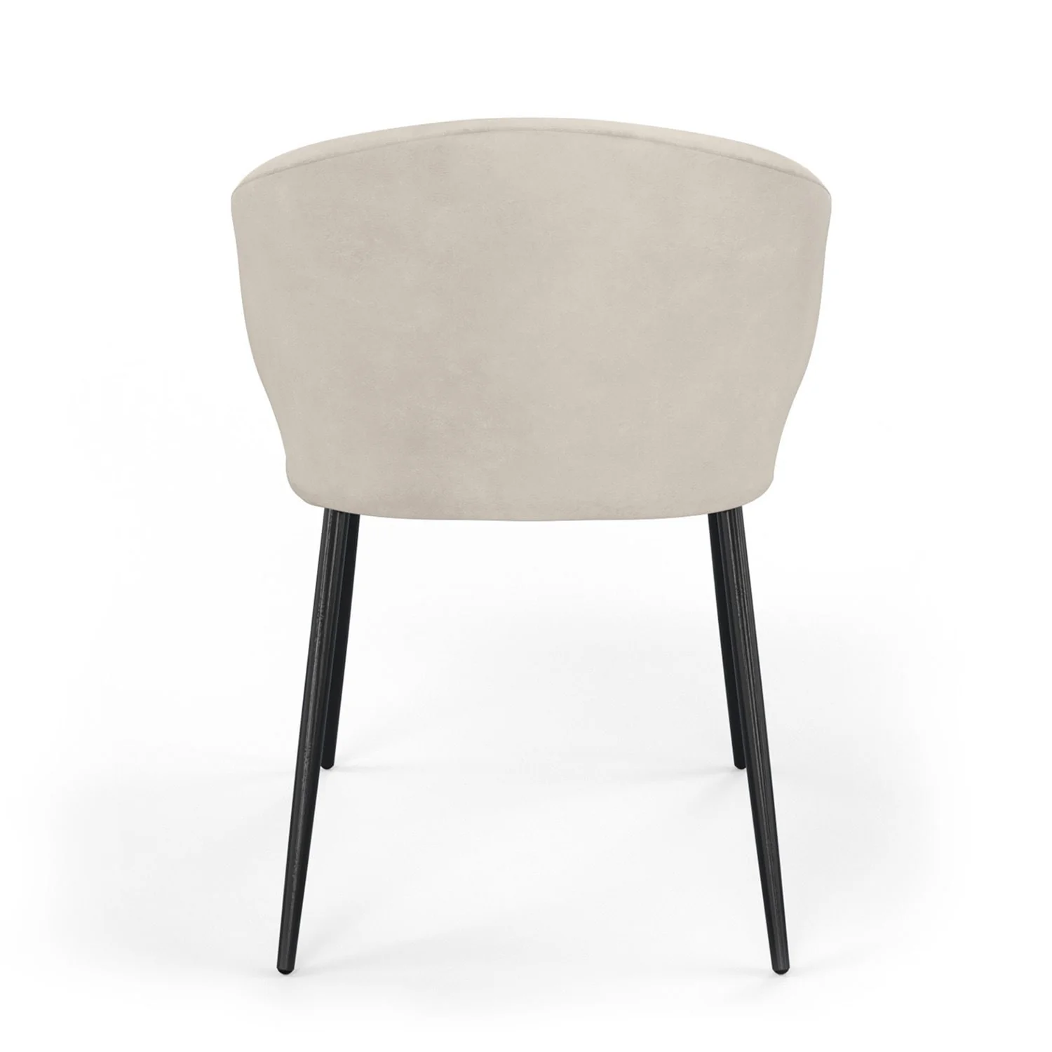 Chaise en tissu pieds noirs, 60x50xH80 cm - FIDJI - Image 17