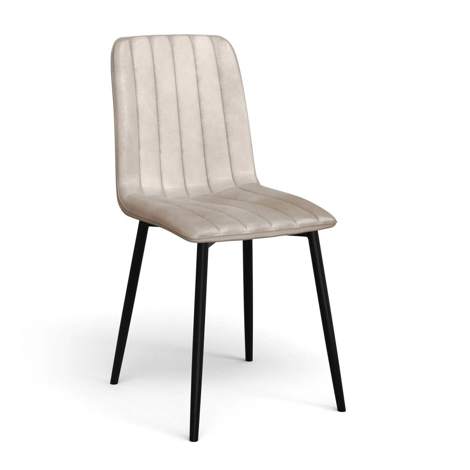 Chaise en velours anti tache rembourrée, 43x53xH91cm-DORIA - Image 3