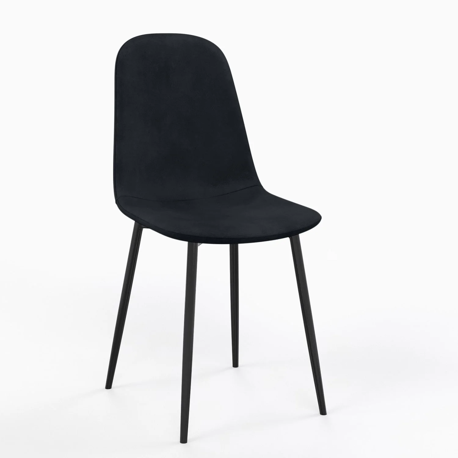 Chaise KLARY style scandinave en velours, pieds noirs - Image 13