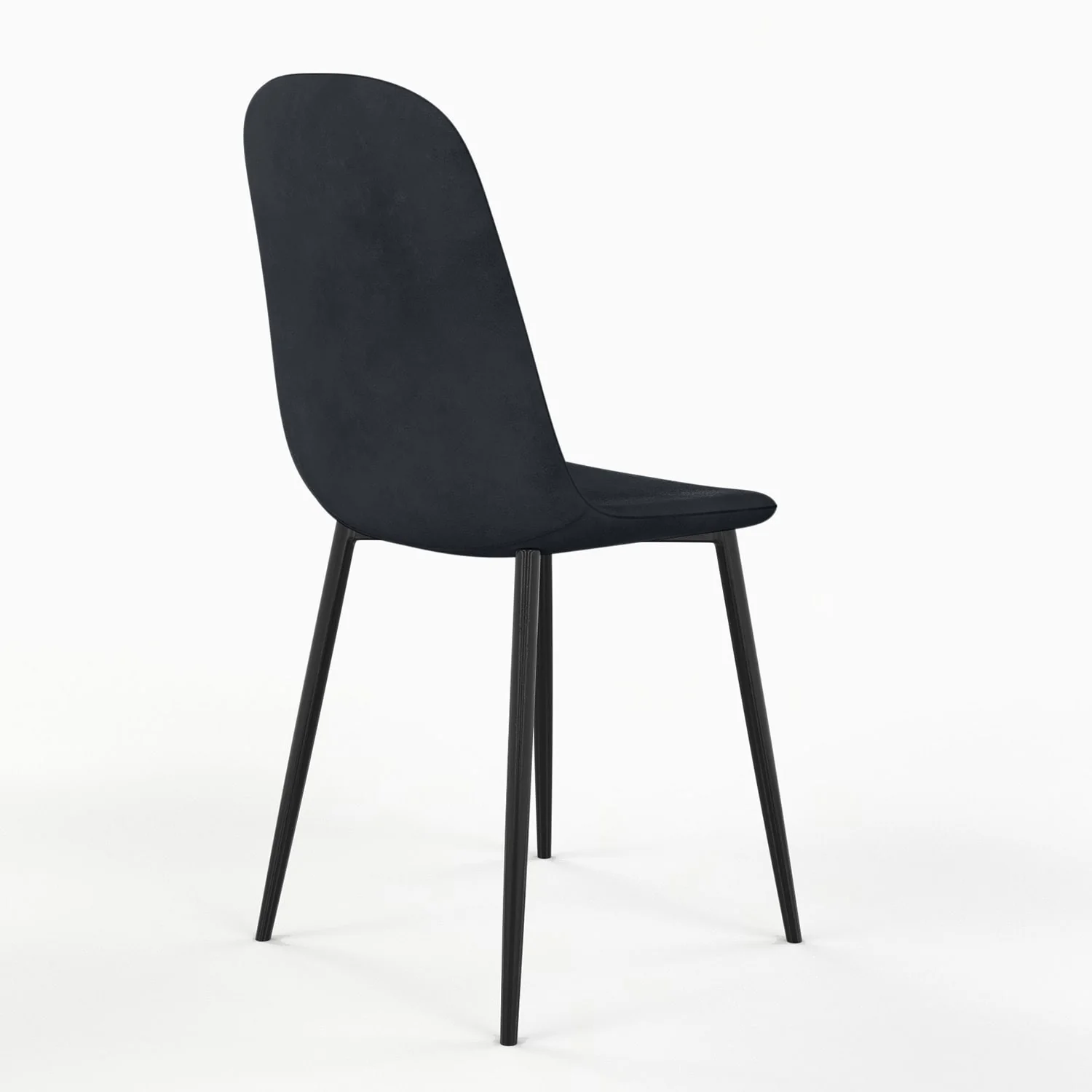 Chaise KLARY style scandinave en velours, pieds noirs - Image 14