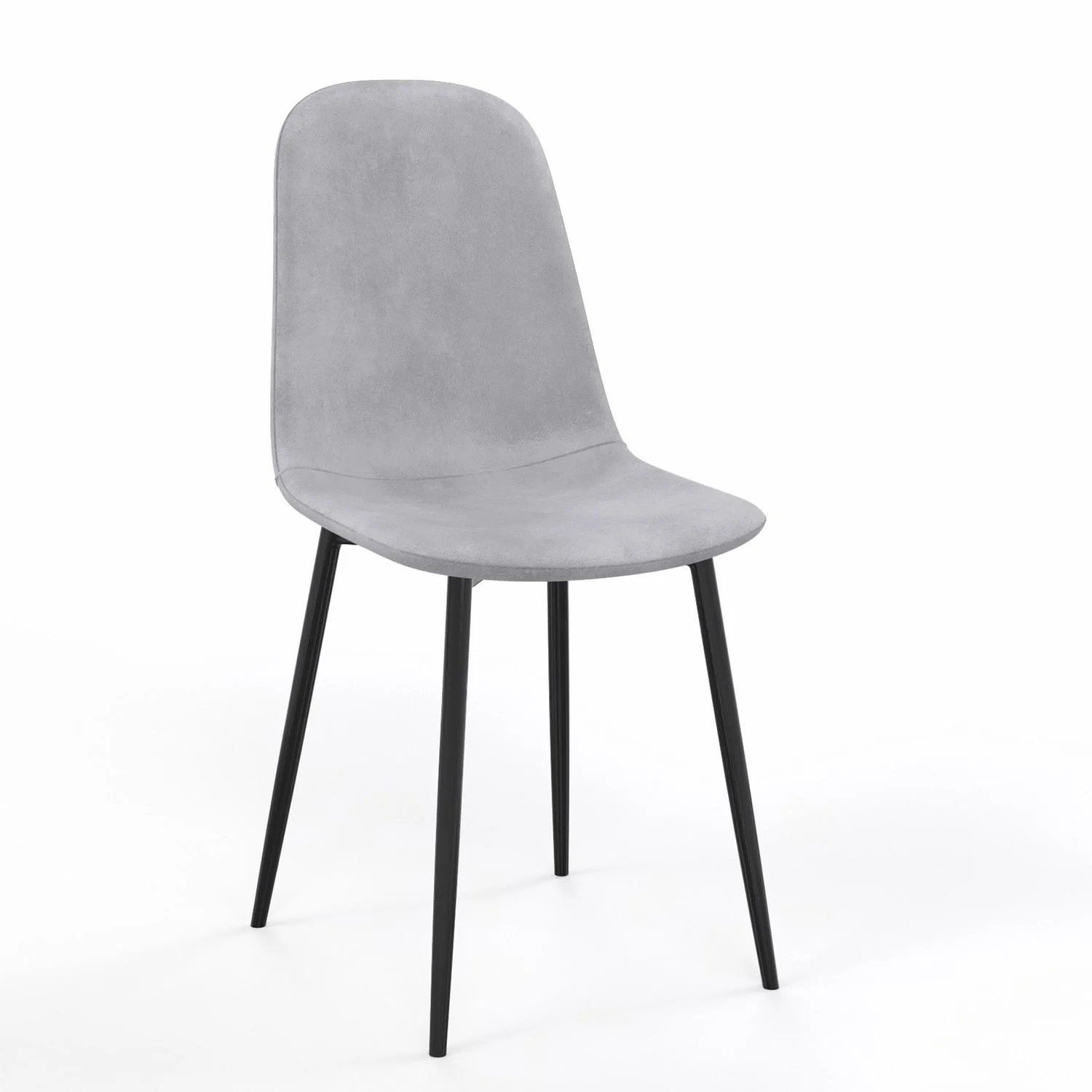 Chaise KLARY style scandinave en velours, pieds noirs - Image 18