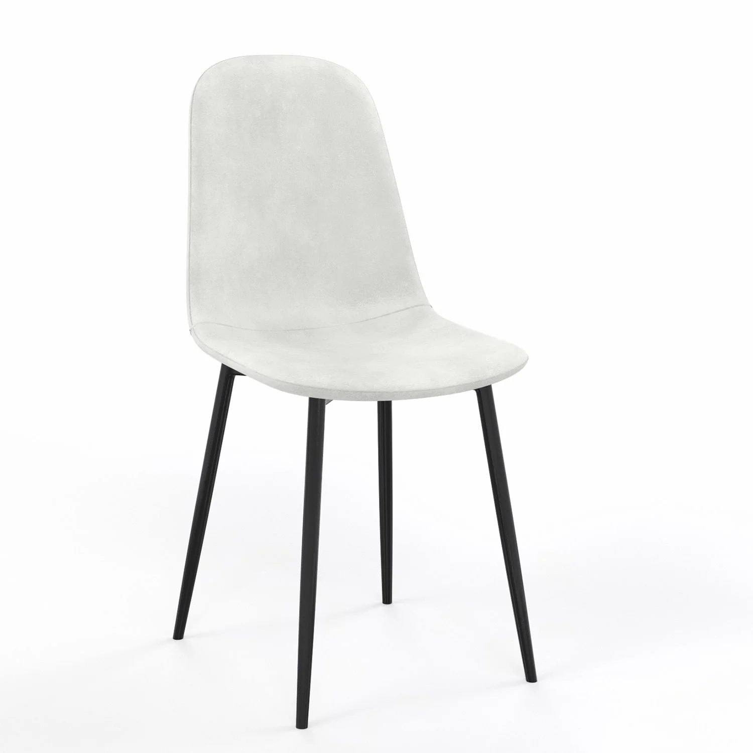 Chaise KLARY style scandinave en velours, pieds noirs - Image 3