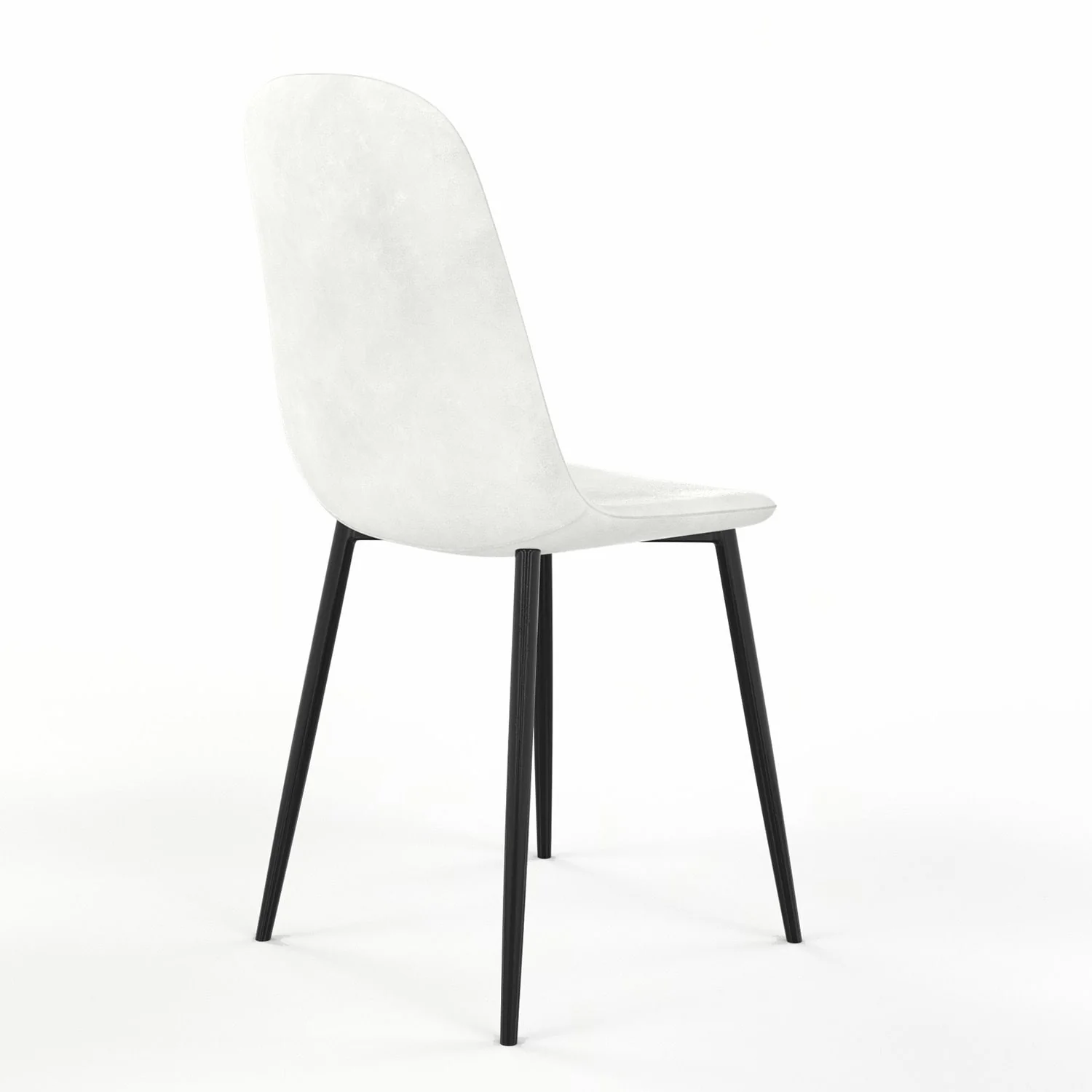 Chaise KLARY style scandinave en velours, pieds noirs - Image 4