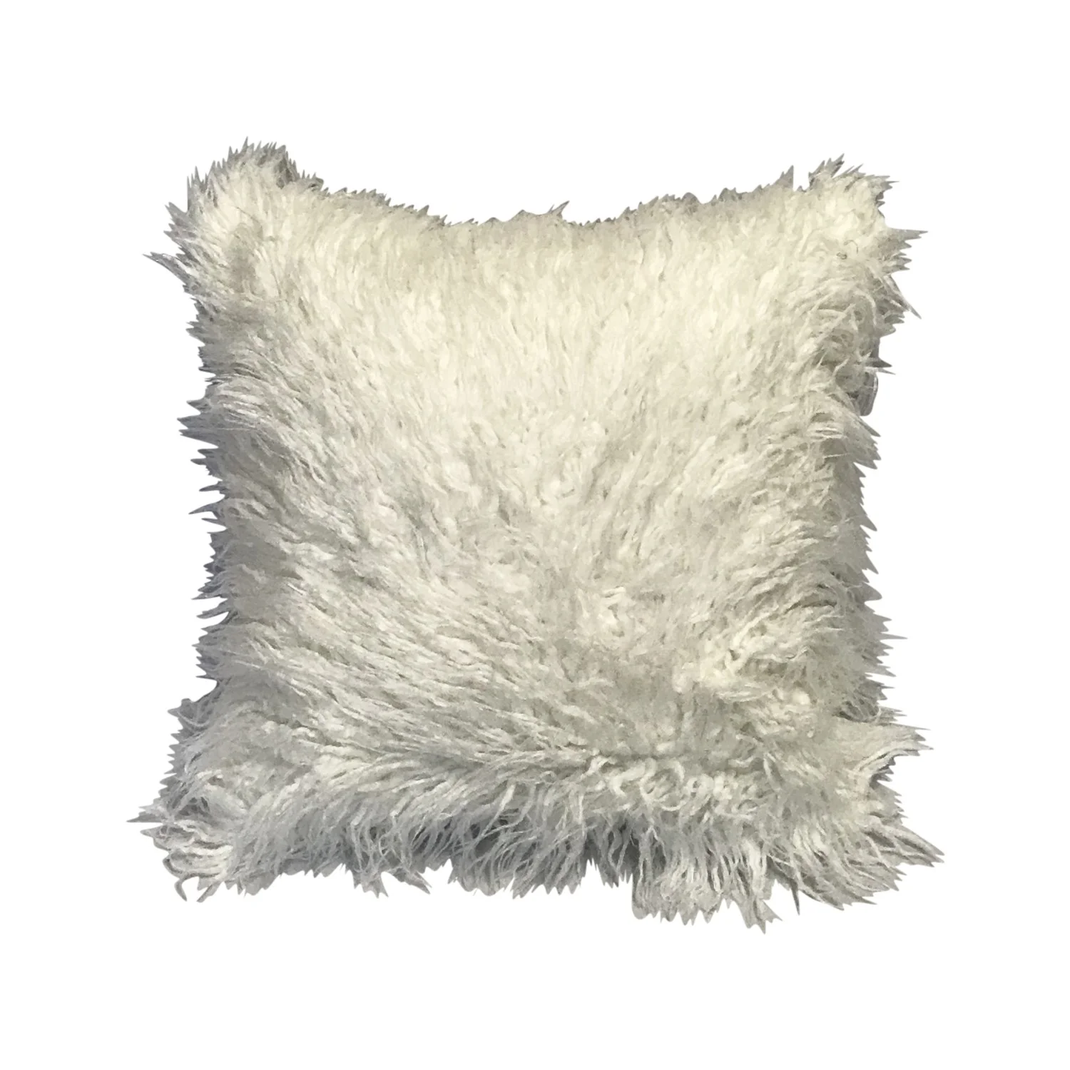Coussin fourrure uni à poils longs, 45x45CM - SHAGGY - Image 4