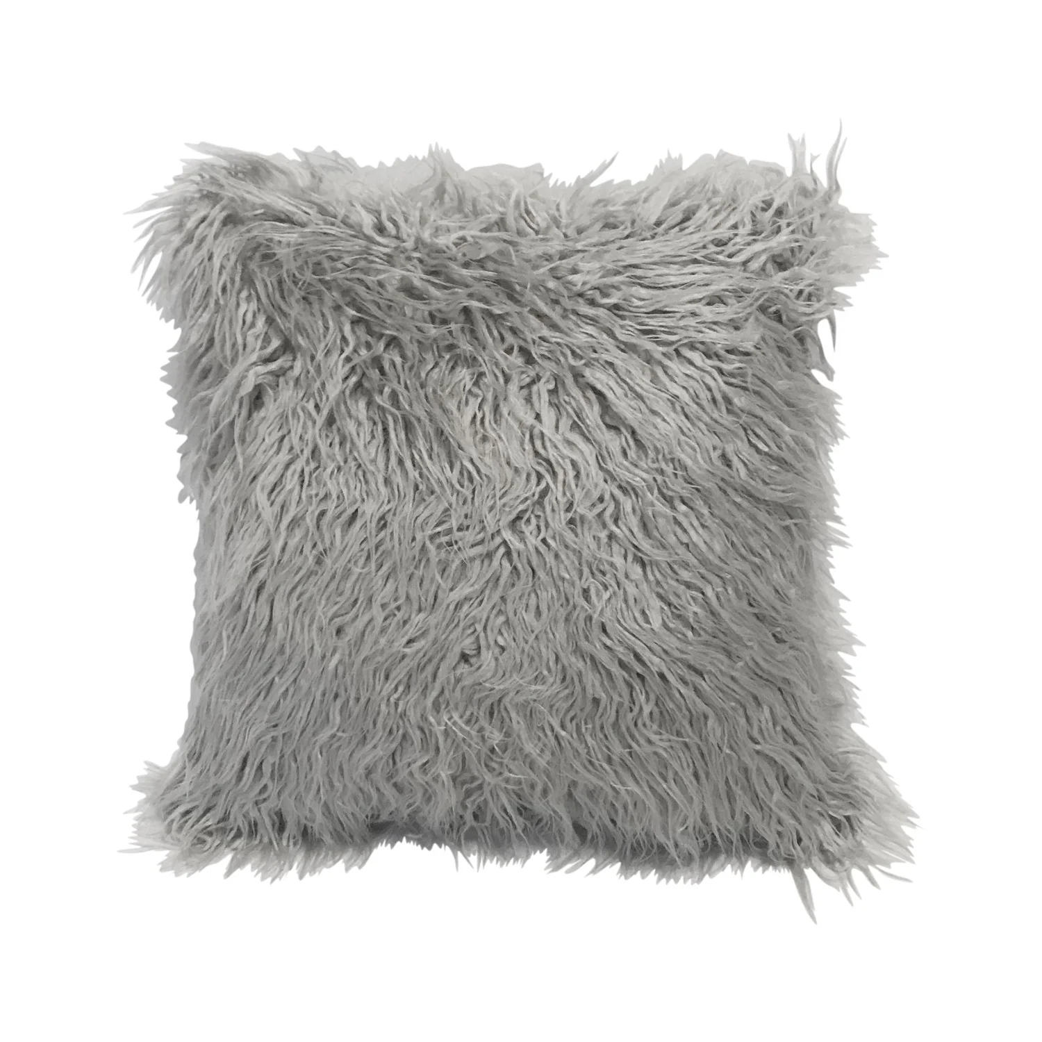 Coussin fourrure uni à poils longs, 45x45CM - SHAGGY - Image 5