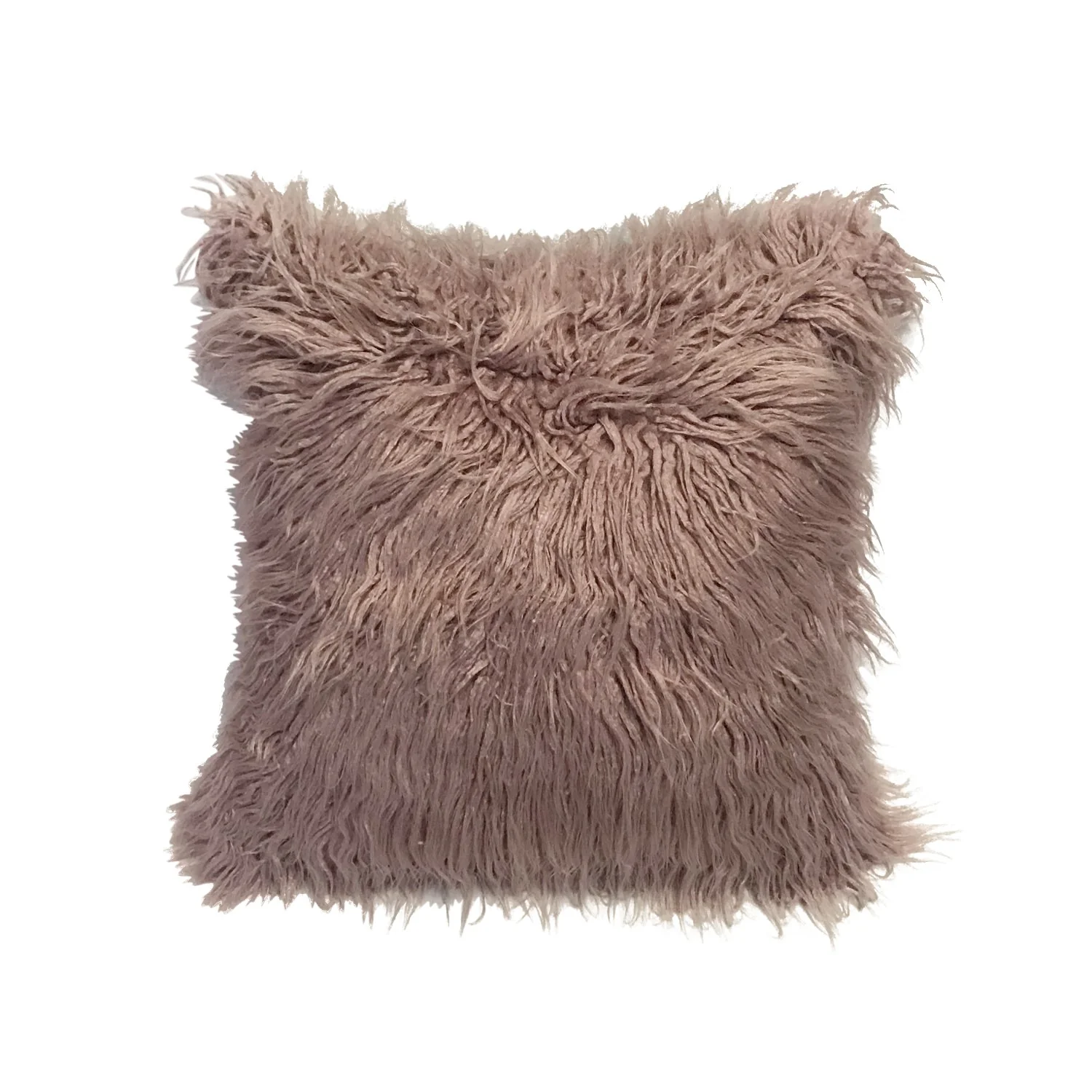 Coussin fourrure uni à poils longs, 45x45CM - SHAGGY - Image 3
