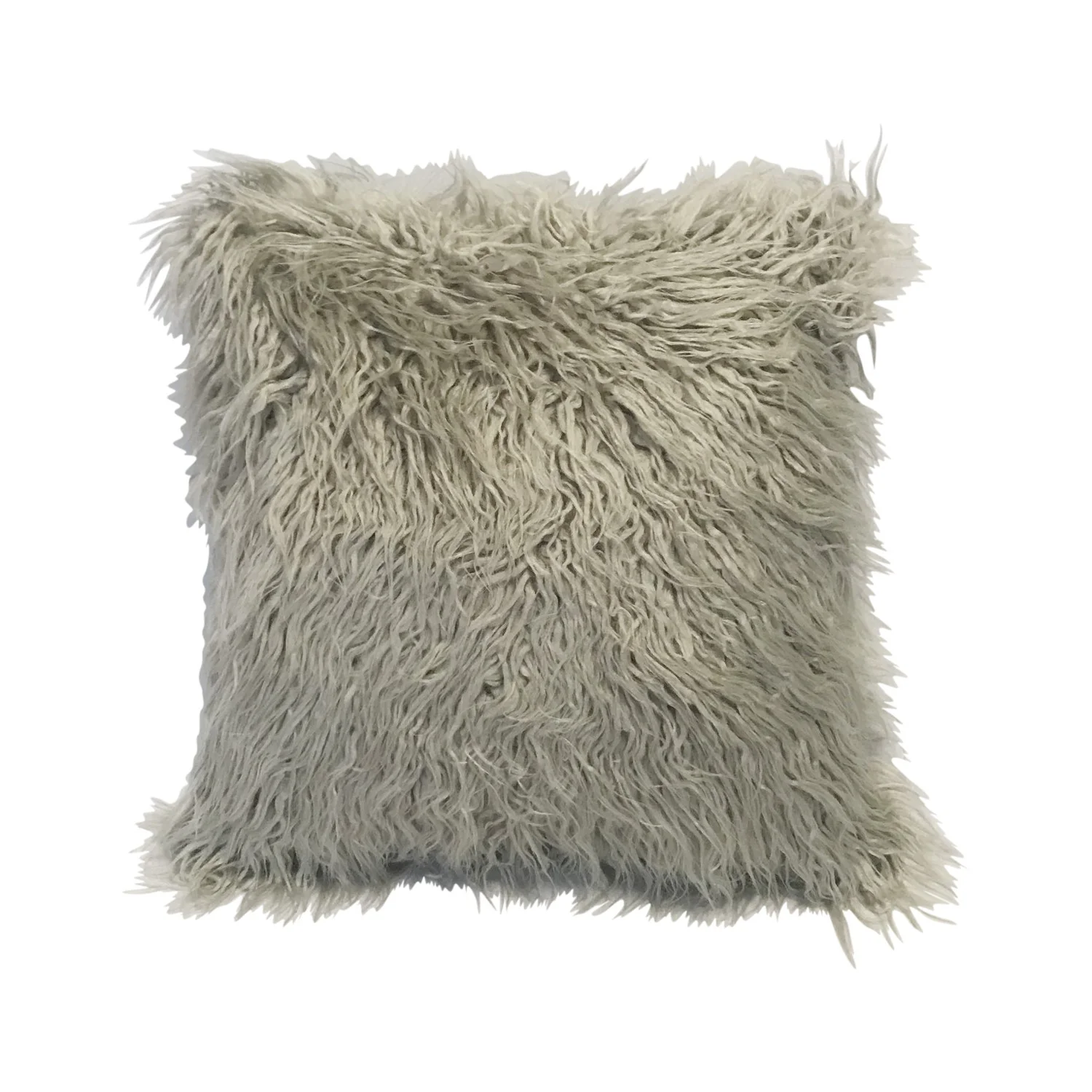 Coussin fourrure uni à poils longs, 45x45CM - SHAGGY - Image 7