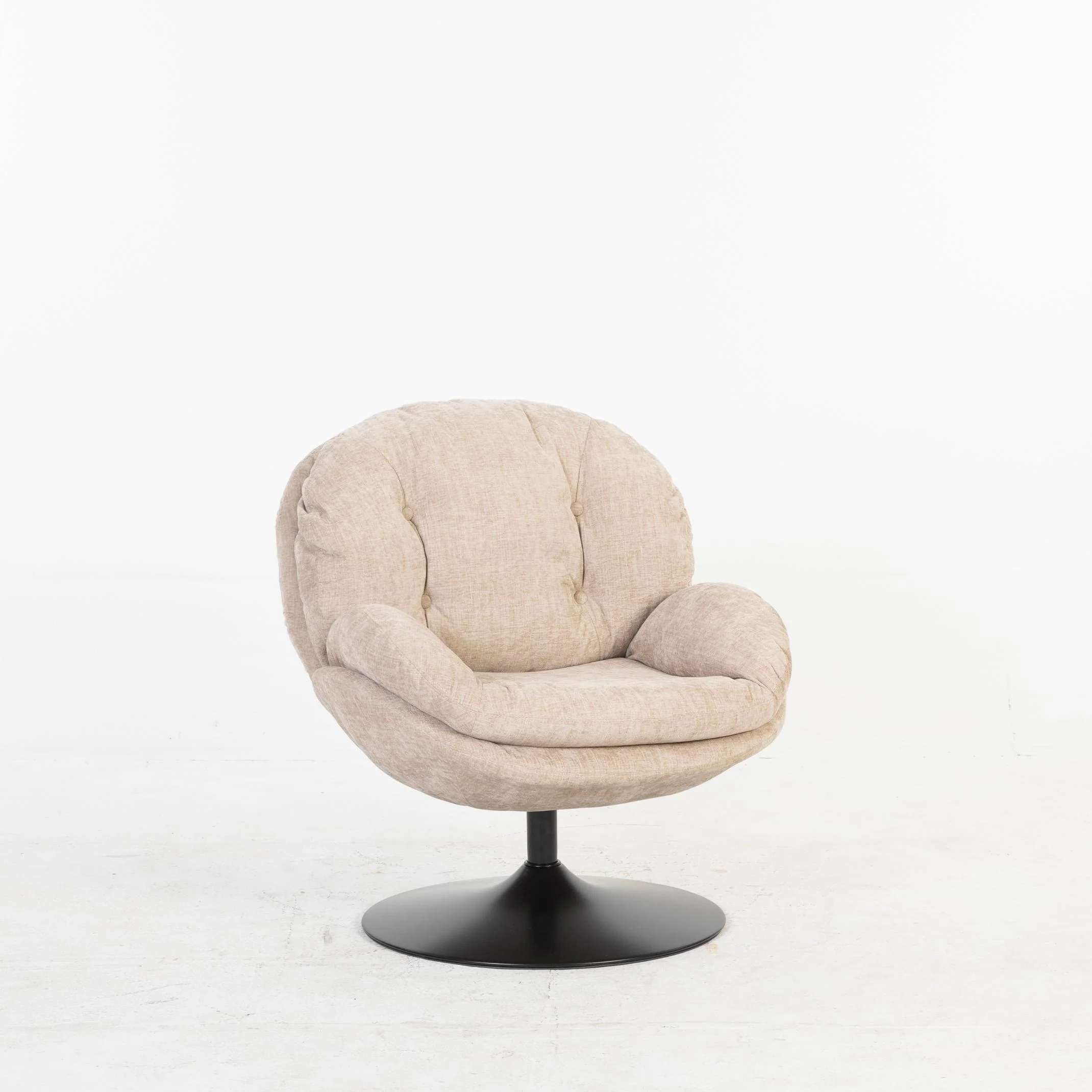 Milo Fauteuil rond design pivotant en tissu haute qualité, 85x70xH89CM - Image 17