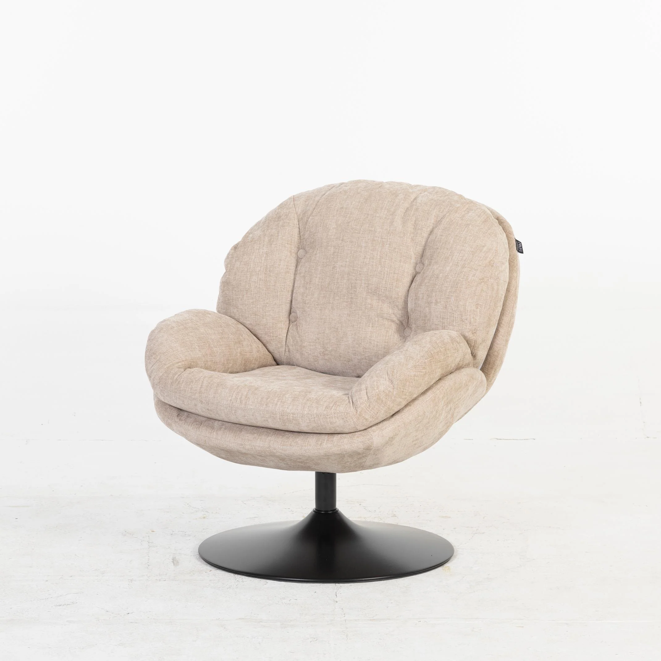 Milo Fauteuil rond design pivotant en tissu haute qualité, 85x70xH89CM - Image 19