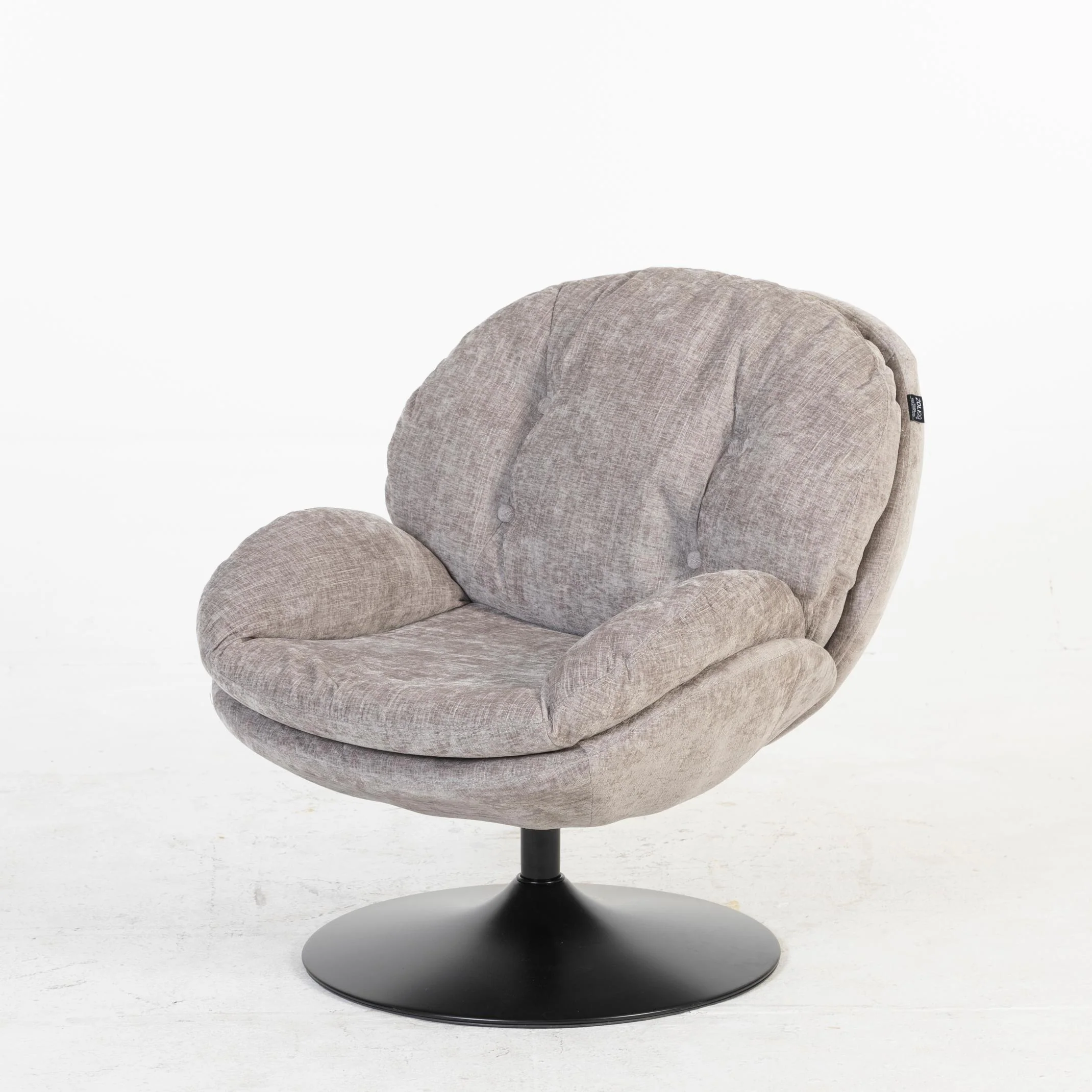 Milo Fauteuil rond design pivotant en tissu haute qualité, 85x70xH89CM - Image 27