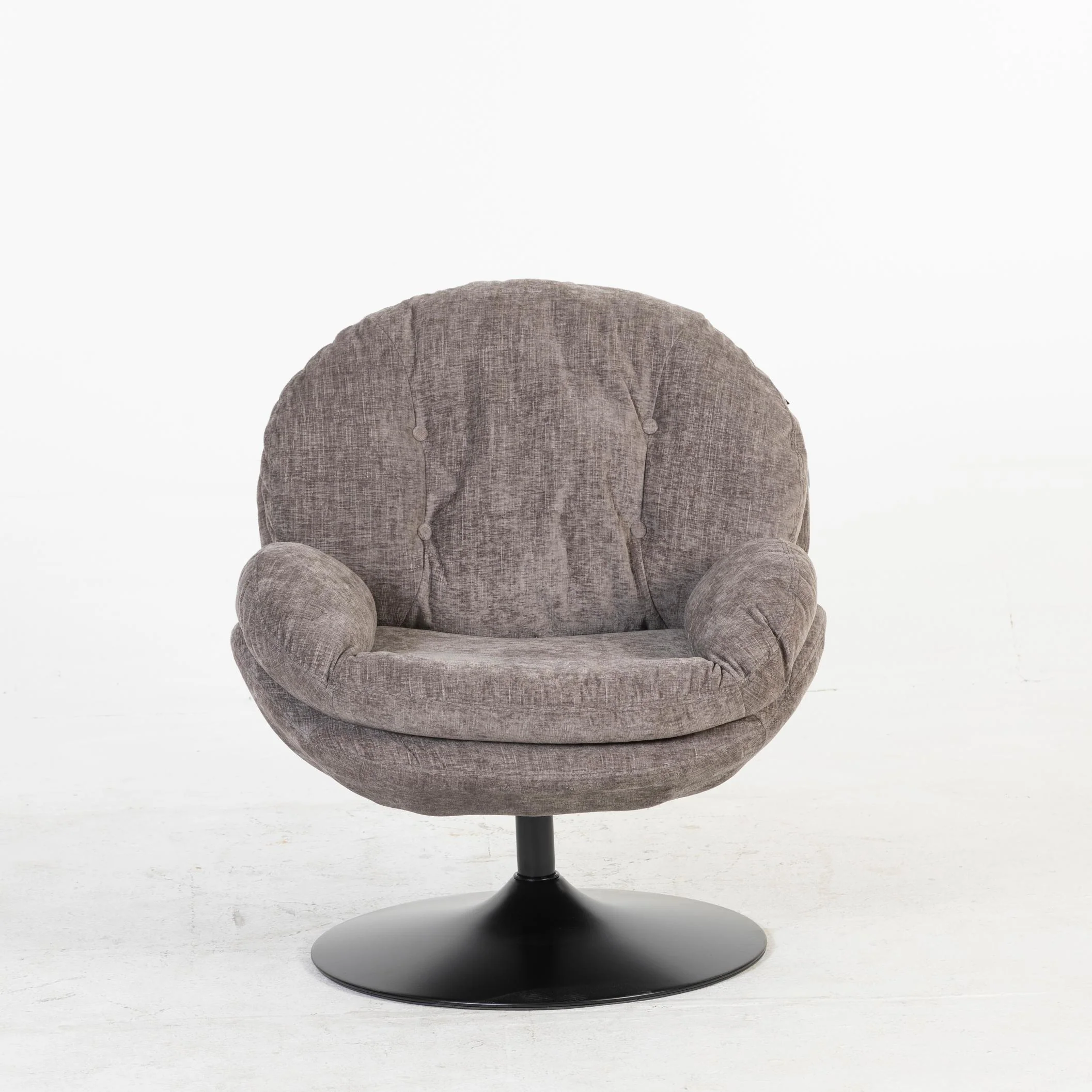 Milo Fauteuil rond design pivotant en tissu haute qualité, 85x70xH89CM - Image 3