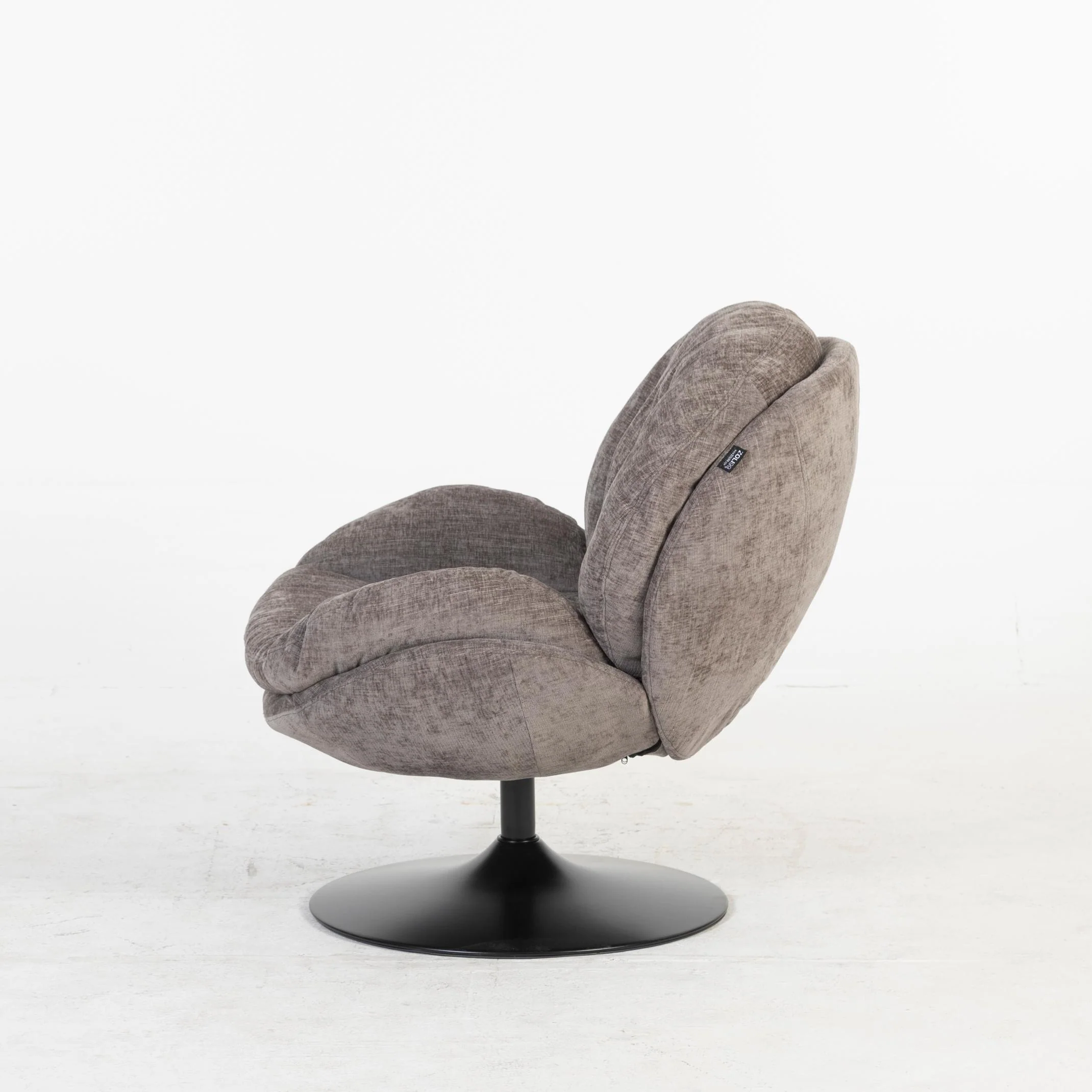 Milo Fauteuil rond design pivotant en tissu haute qualité, 85x70xH89CM - Image 5
