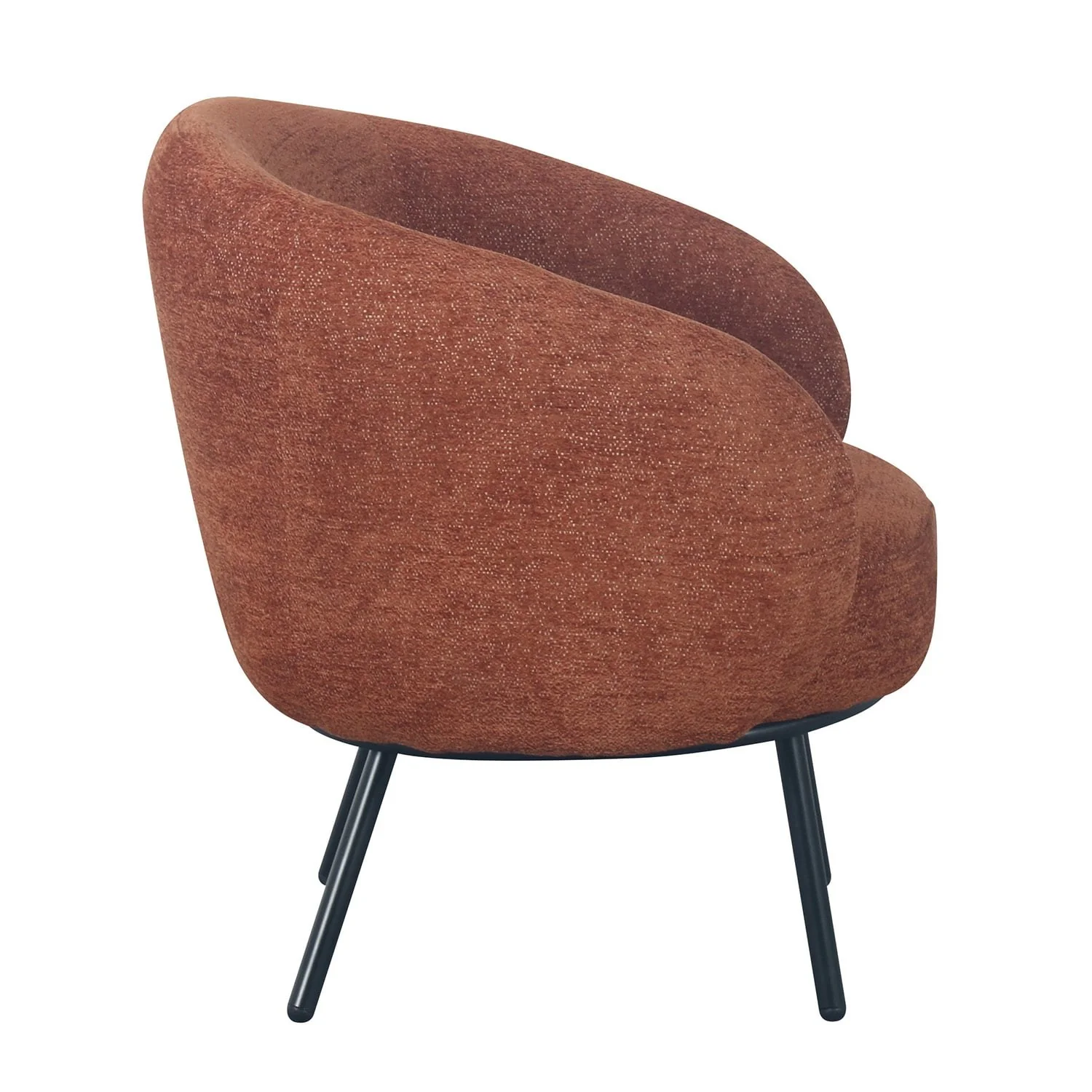 Fauteuil CLOUD arrondi en tissu haute qualité, 74x68xH74 cm - Image 3