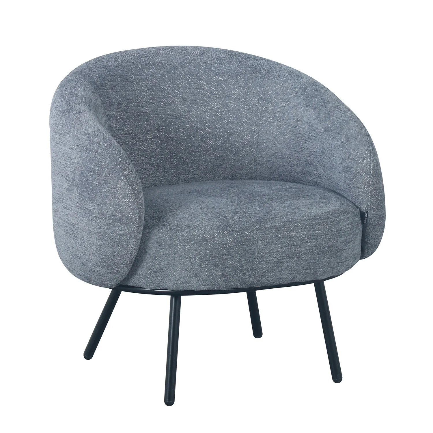 Fauteuil CLOUD arrondi en tissu haute qualité, 74x68xH74 cm - Image 6