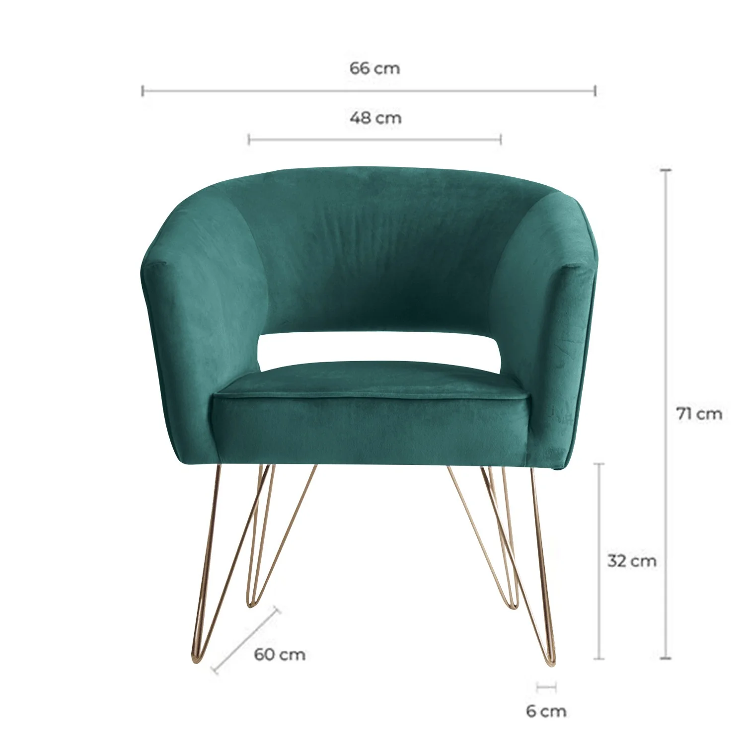 Fauteuil d'appoint en velours anti tache pieds dorés-Mazio - Image 30