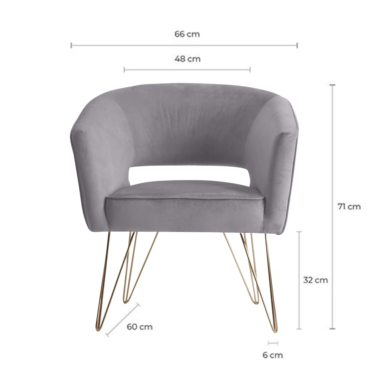 Fauteuil d'appoint en velours anti tache pieds dorés-Mazio - Image 31