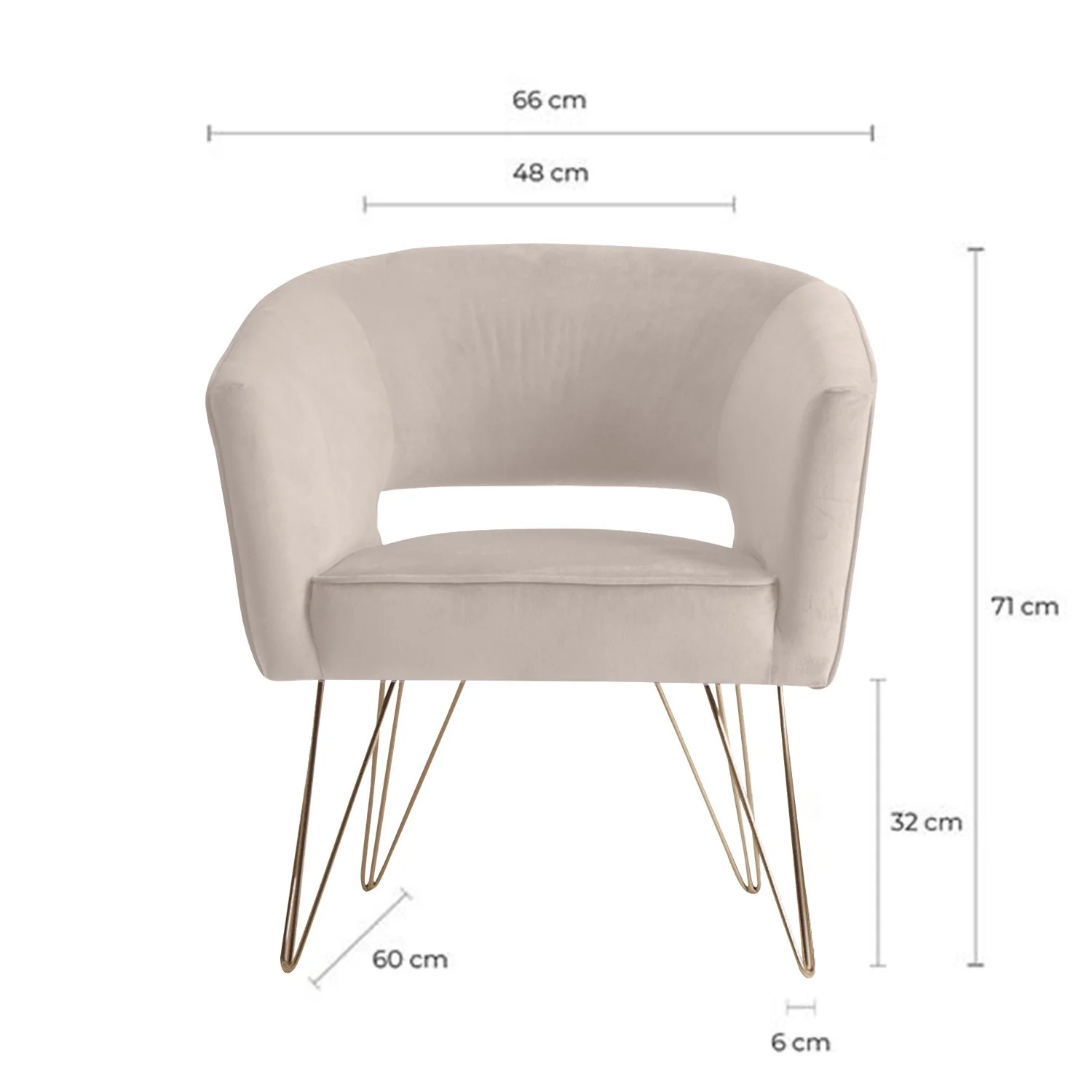 Fauteuil d'appoint en velours anti tache pieds dorés-Mazio - Image 57