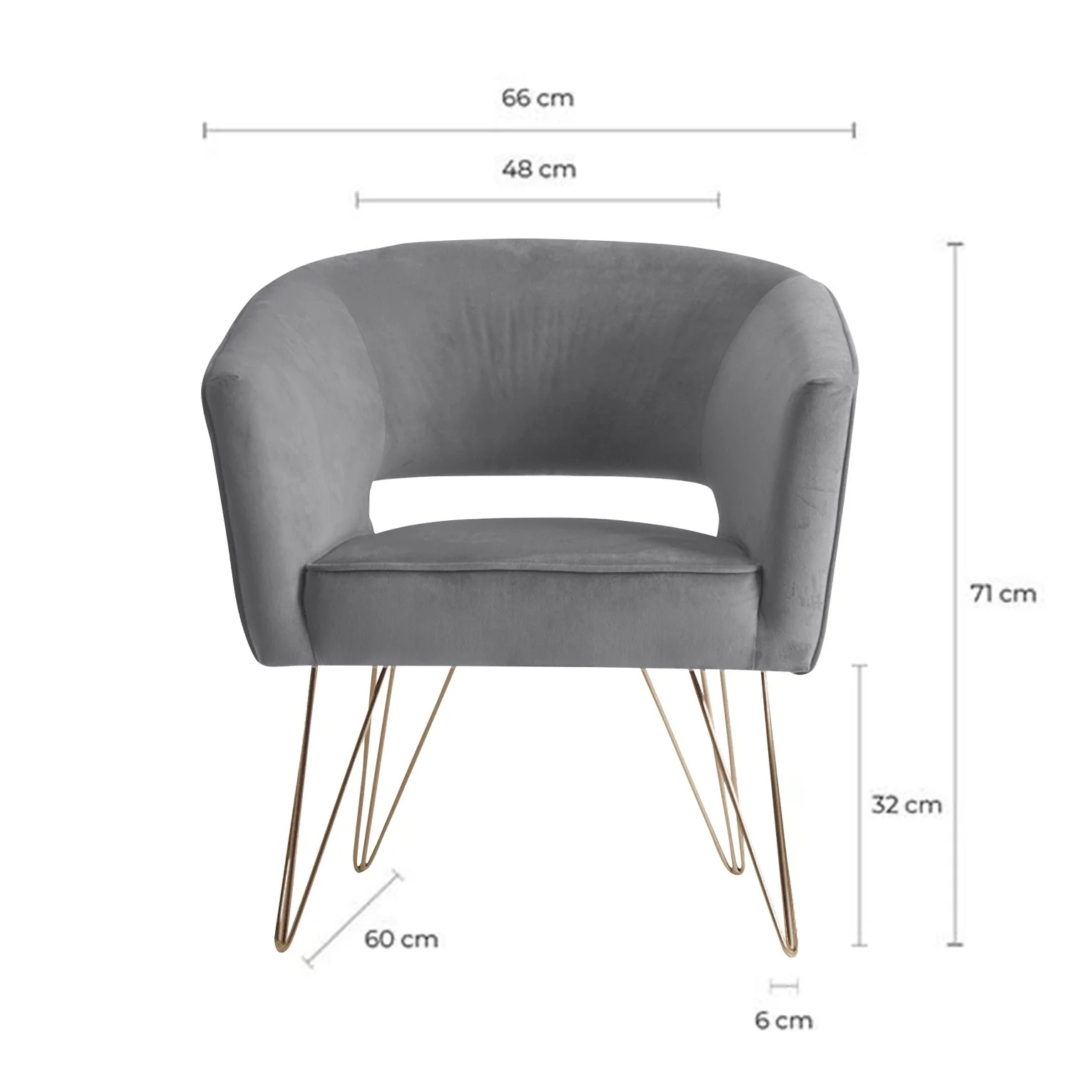 Fauteuil d'appoint en velours anti tache pieds dorés-Mazio - Image 58