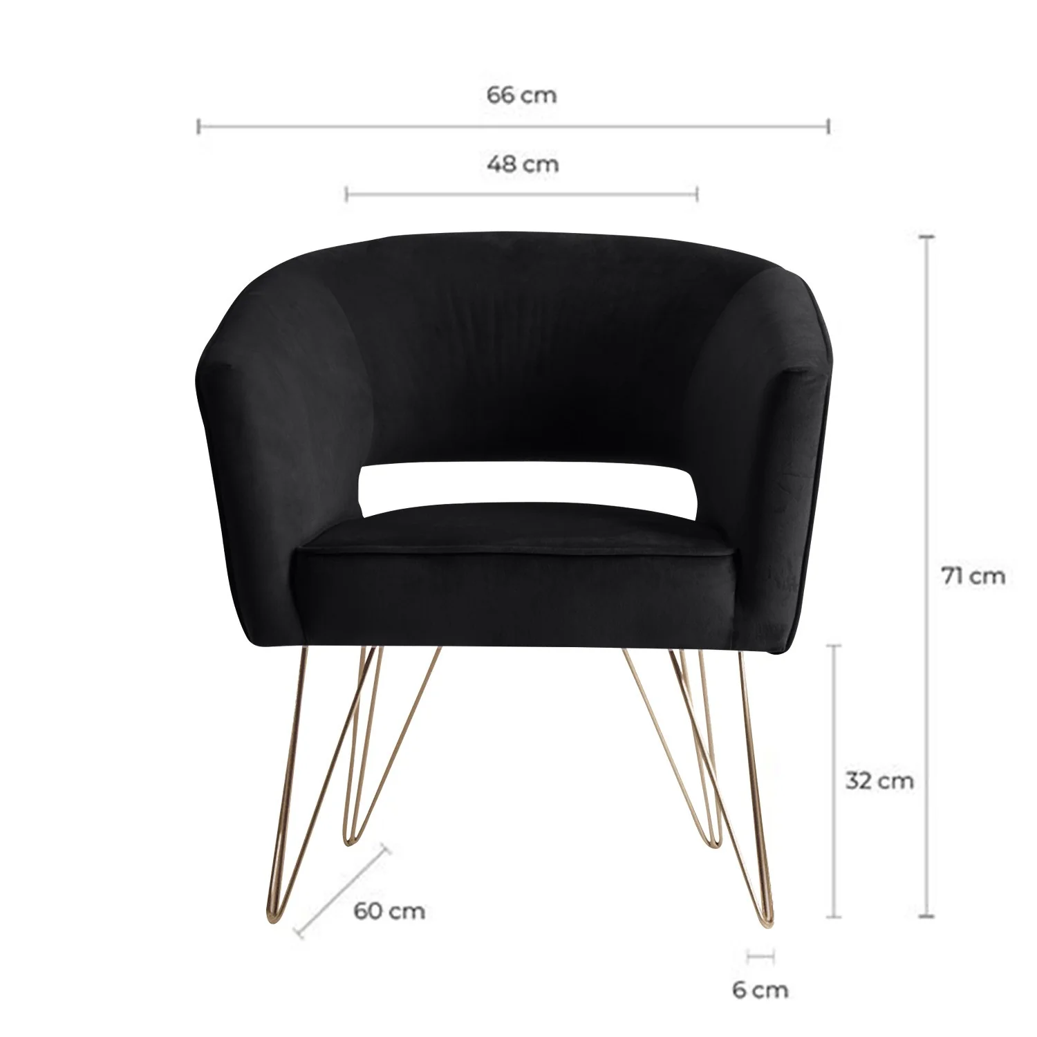 Fauteuil d'appoint en velours anti tache pieds dorés-Mazio - Image 77