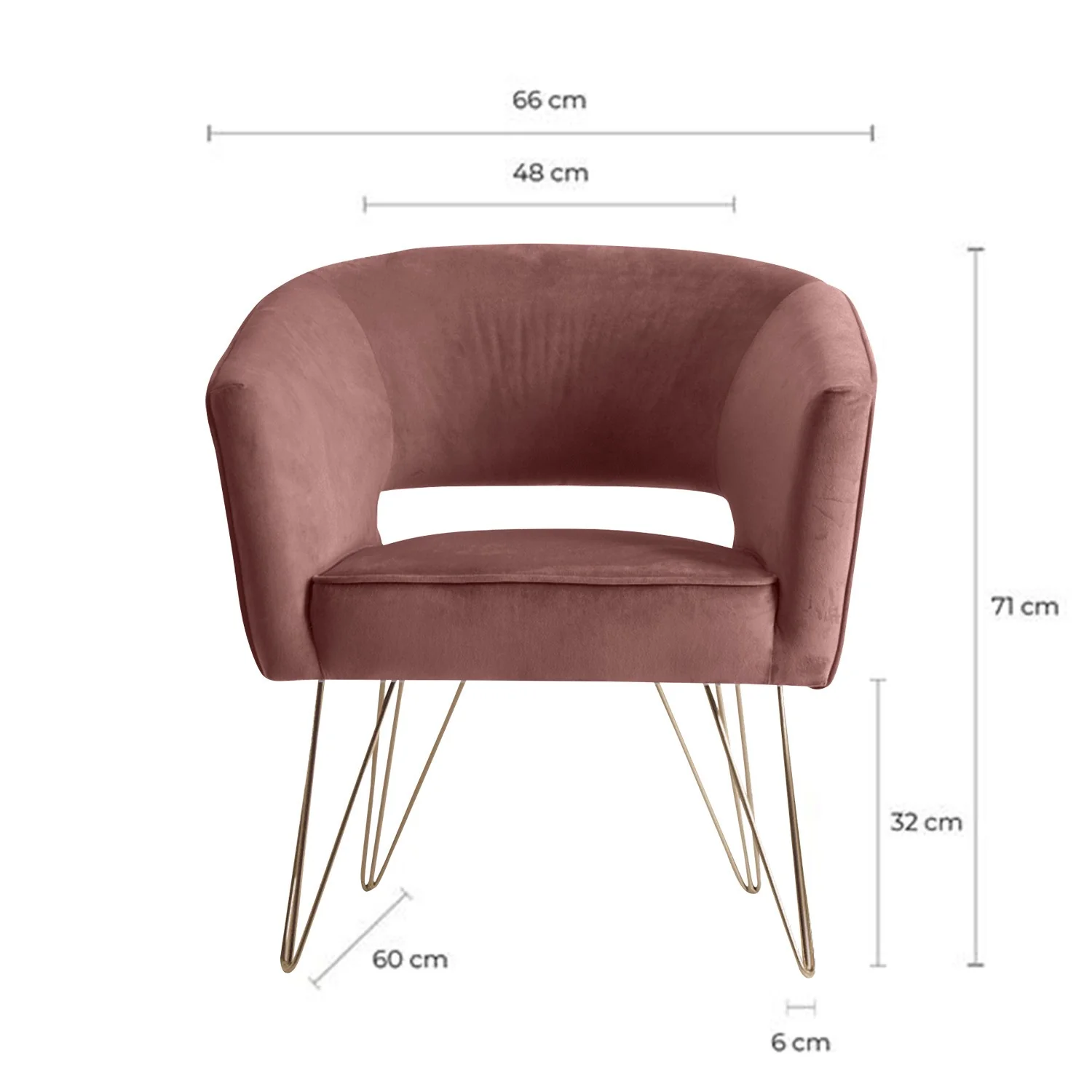 Fauteuil d'appoint en velours anti tache pieds dorés-Mazio - Image 79