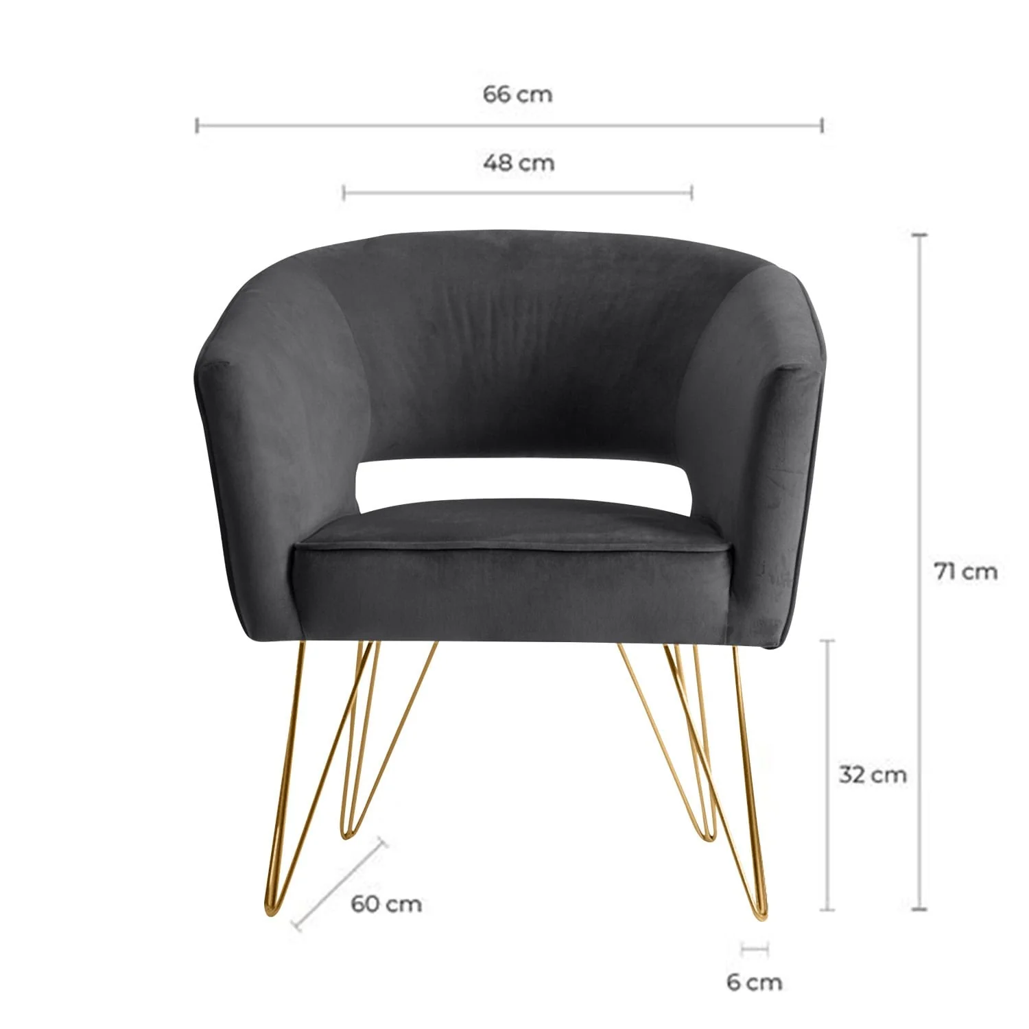 Fauteuil d'appoint en velours anti tache pieds dorés-Mazio - Image 87