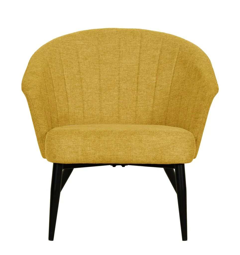 Fauteuil d'appoint Nils tissu chiné doux avec pieds noirs - Image 13